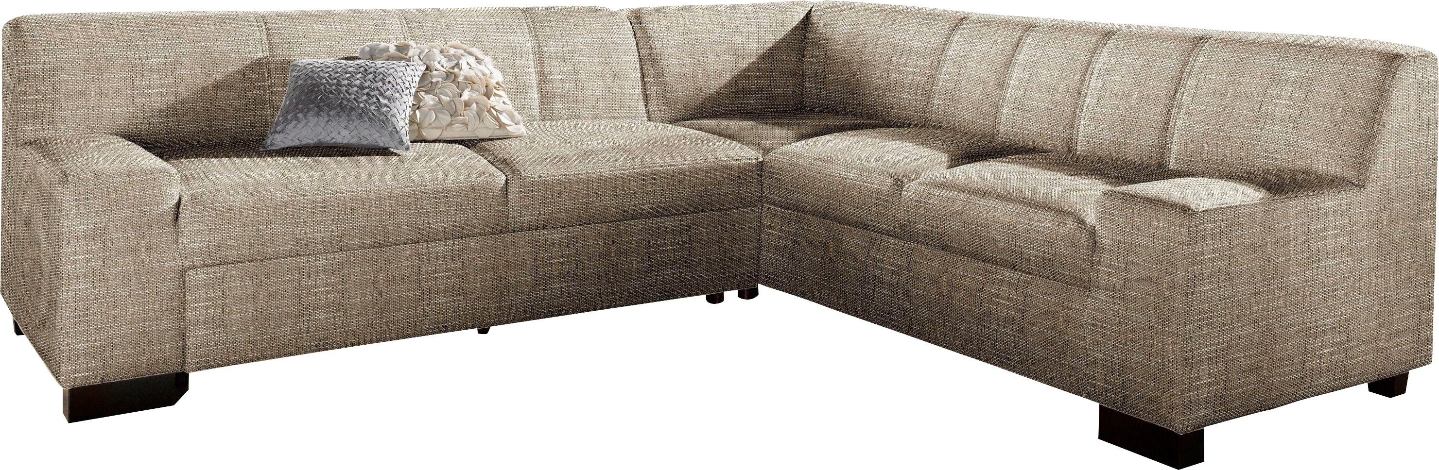 DOMO collection Hoekbank Norma, moderne armleuningen, tijdloos en elegant, L-vorm