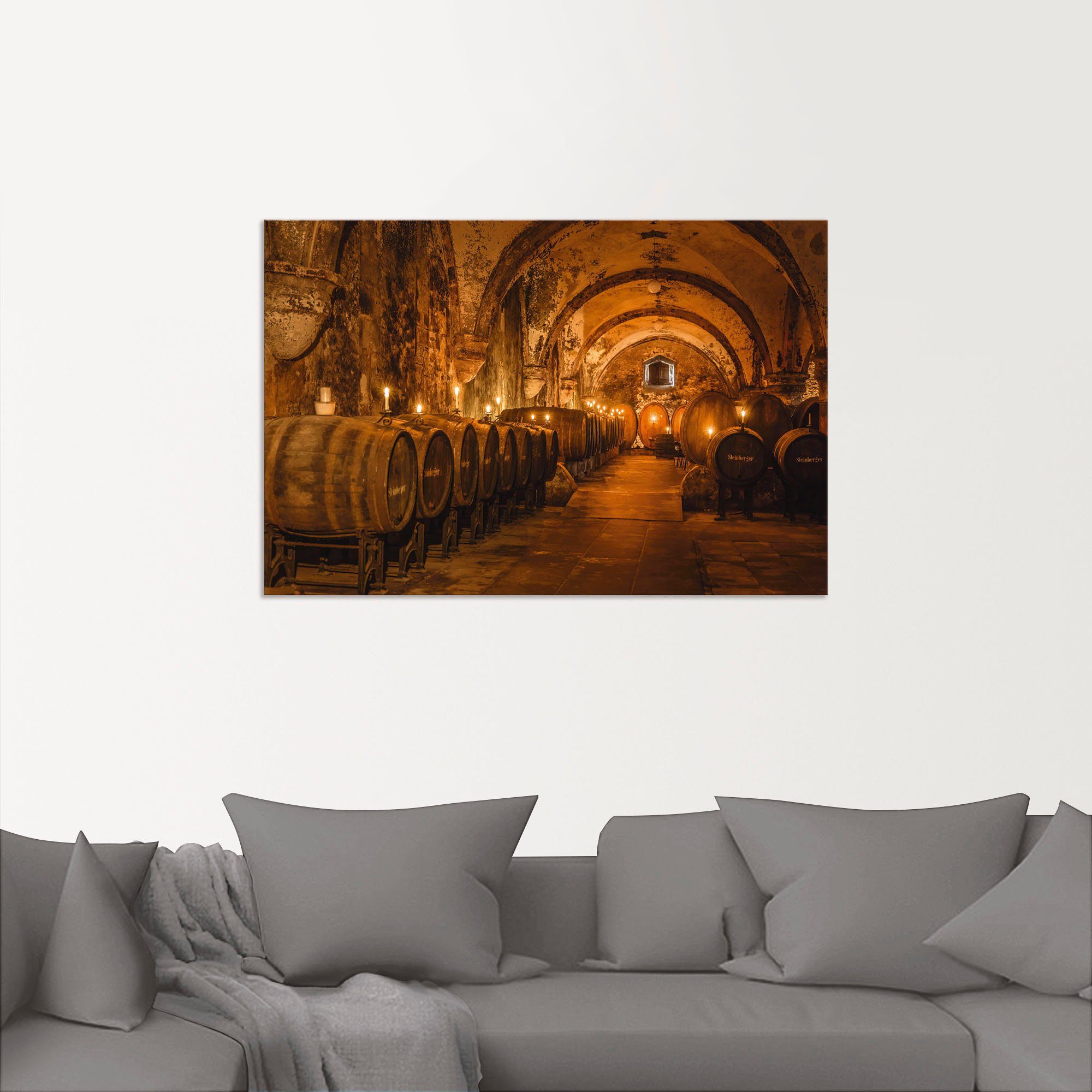 Artland Artprint Historische wijnkelder Eberbach als artprint van aluminium, artprint voor buiten, artprint op linnen, poster in verschillende maten. maten