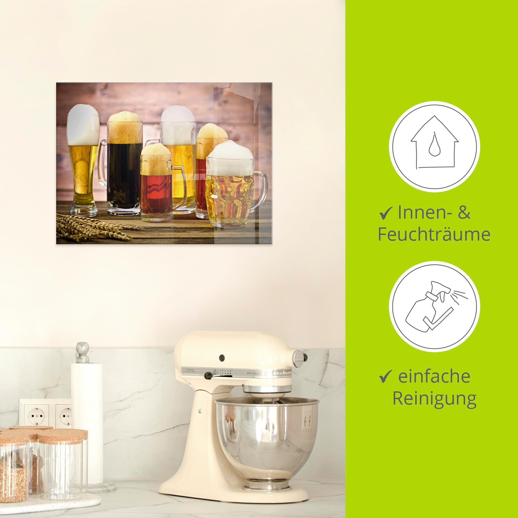 Artland Print op glas Veel bier in verschillende maten