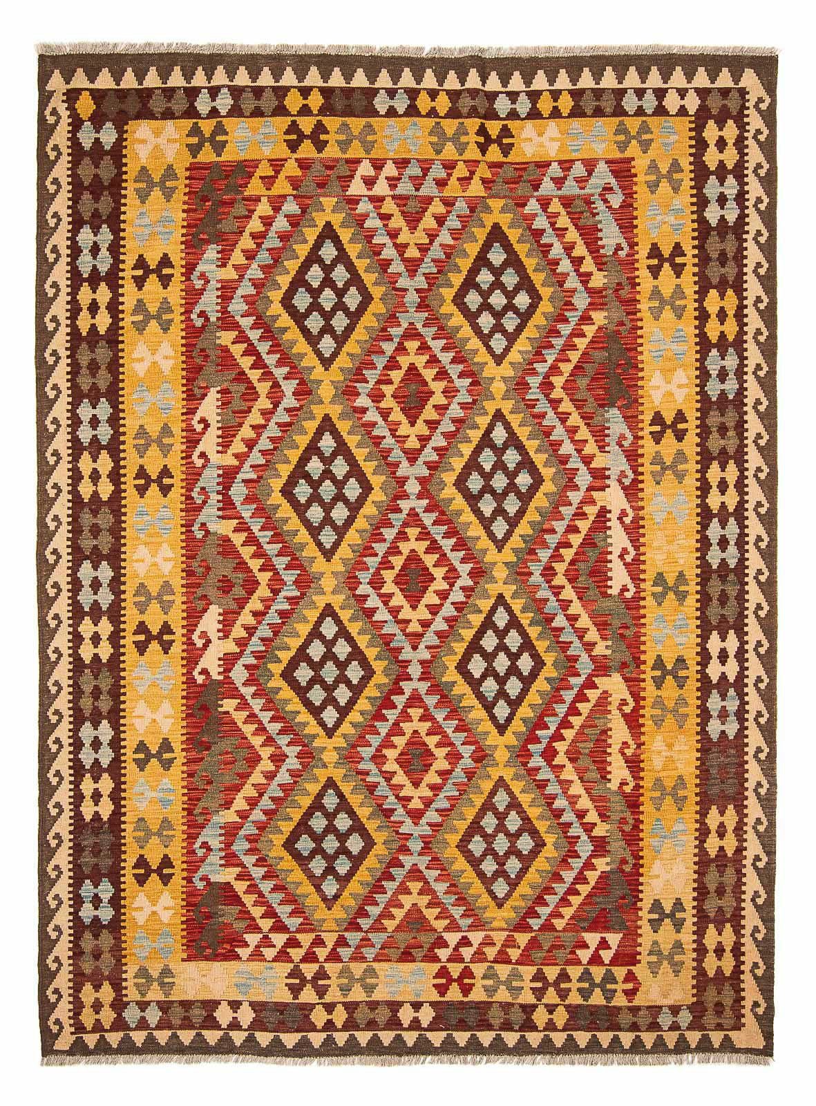 morgenland Wollen kleed Kelim Maimene Nomadisch 287 x 200 cm Omkeerbaar tapijt