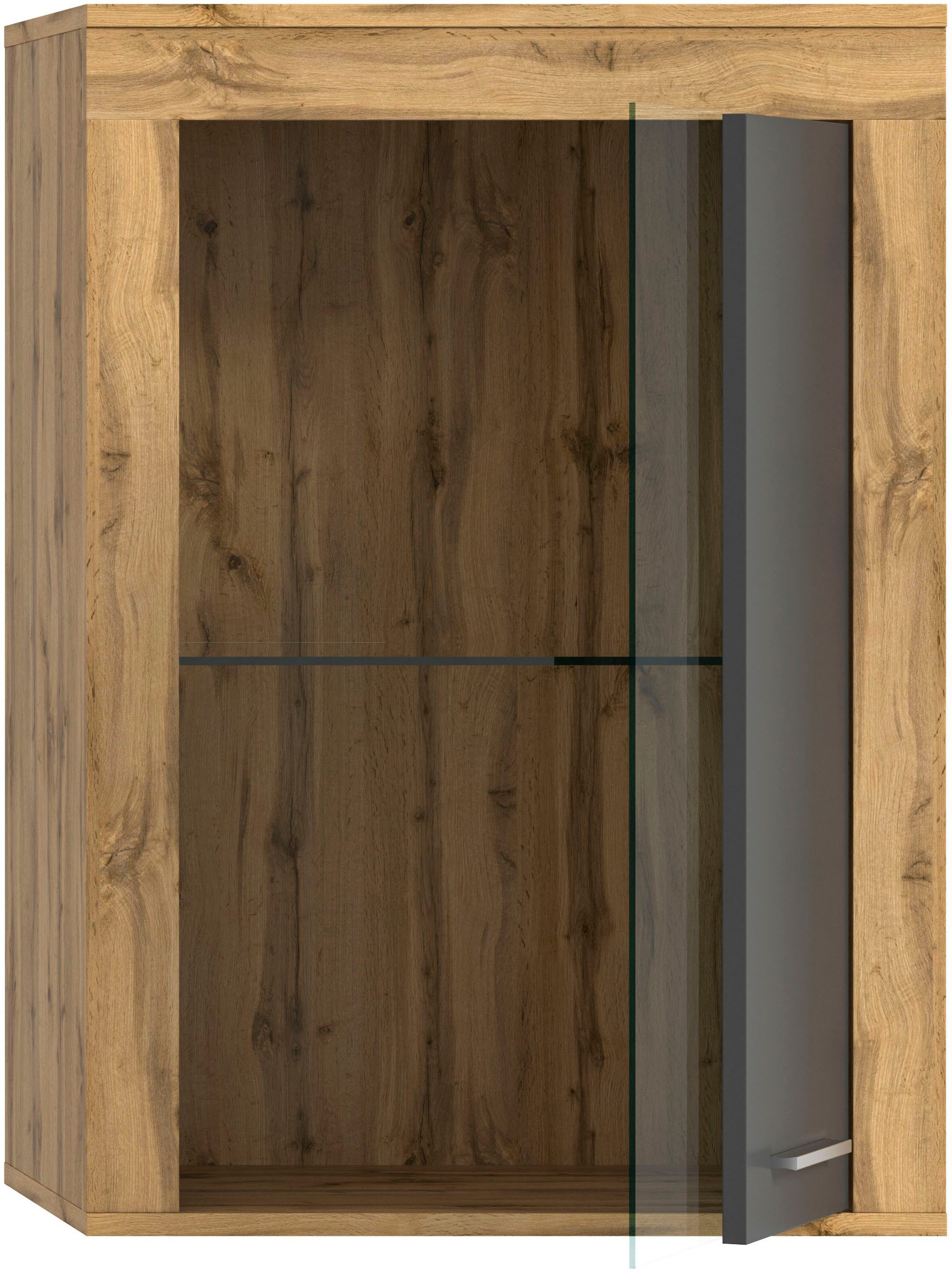 INOSIGN Vitrinekast Aosta, breedte 60 cm, staand of hangend, in verschillende kleuren Deurafdichting verwisselbaar, 1 glazen inlegvloer, hangvitrine, staande vitrine