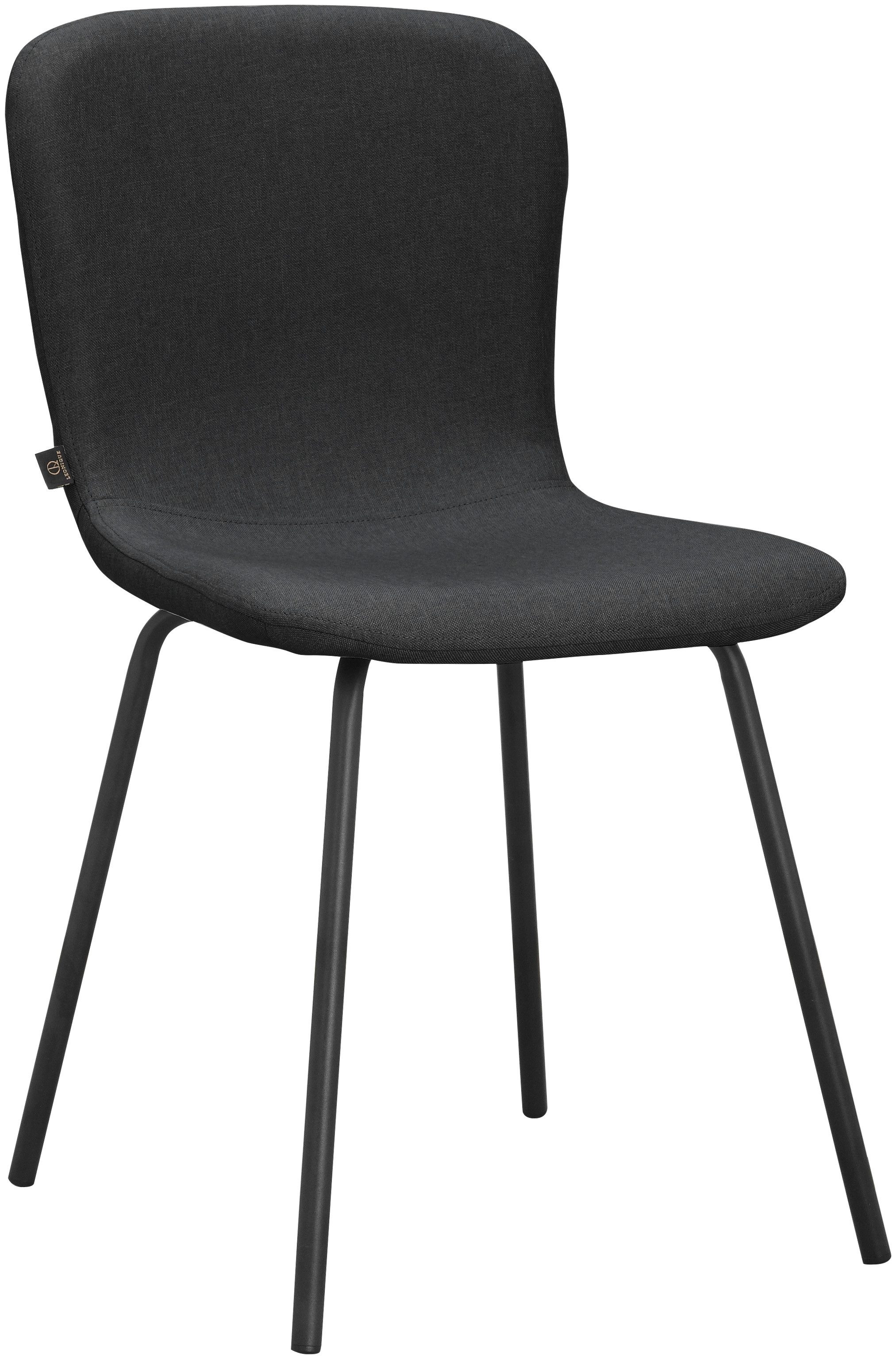Leonique Eetkamerstoel Ulmar Met elegante poedercoating zwarte benen (2 stuks)