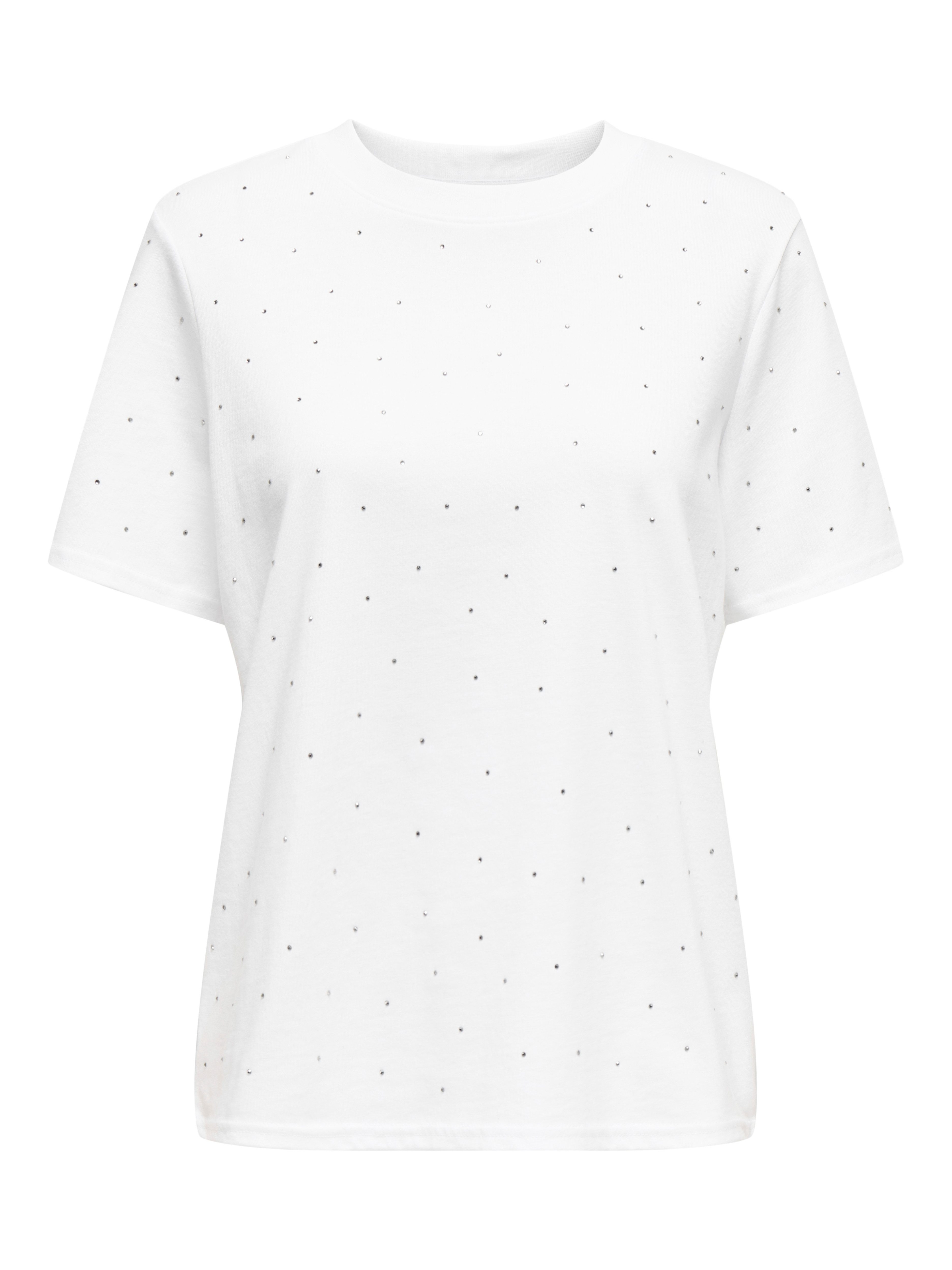 Only Shirt met korte mouwen ONLMONJA S/S STUDS TEE JRS