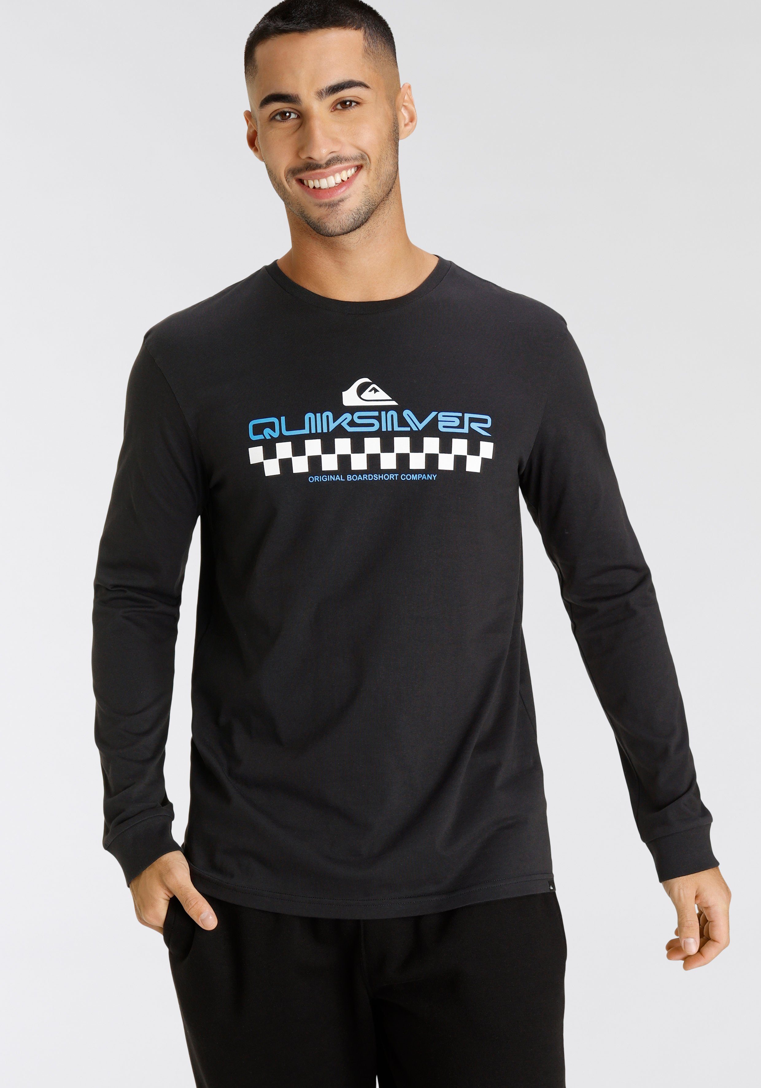 Quiksilver Shirt met lange mouwen Heren dubbelpak met logoprint (set, 2-delig)