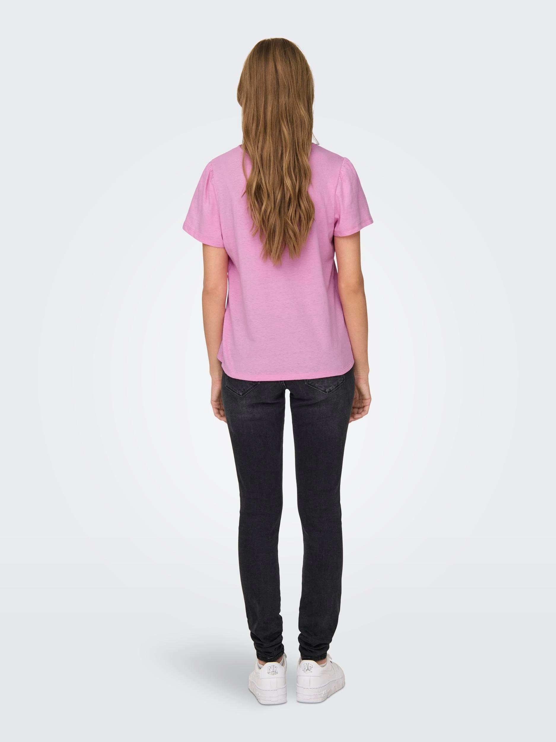 Only Shirt met V-hals ONLBENITA S/S V-NECK TOP JRS