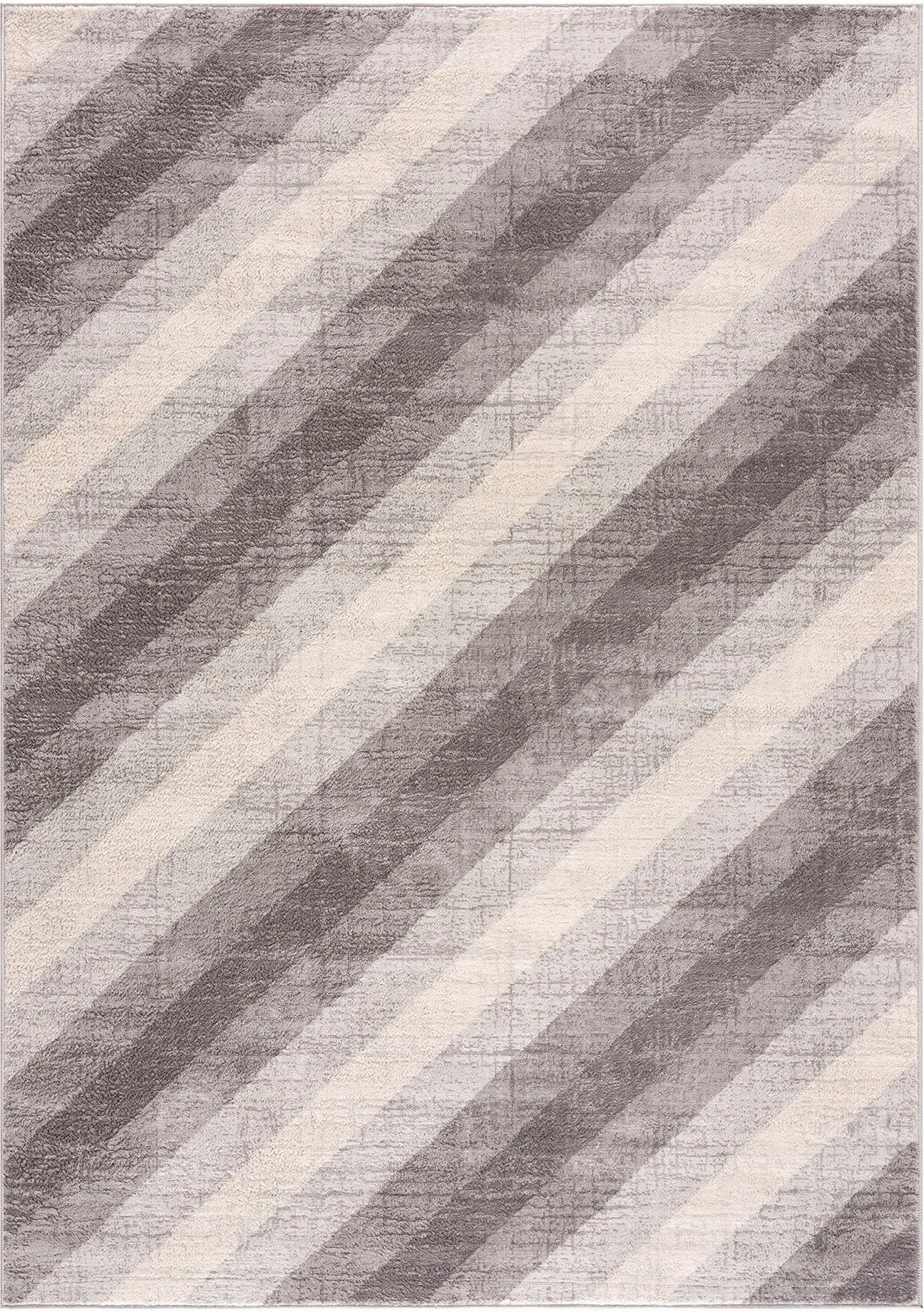 SEHRAZAT Vloerkleed- modern laagpolig vloerkleed, tapijtenloods Montana, grijs geodriehoek patroon, 80x150 cm