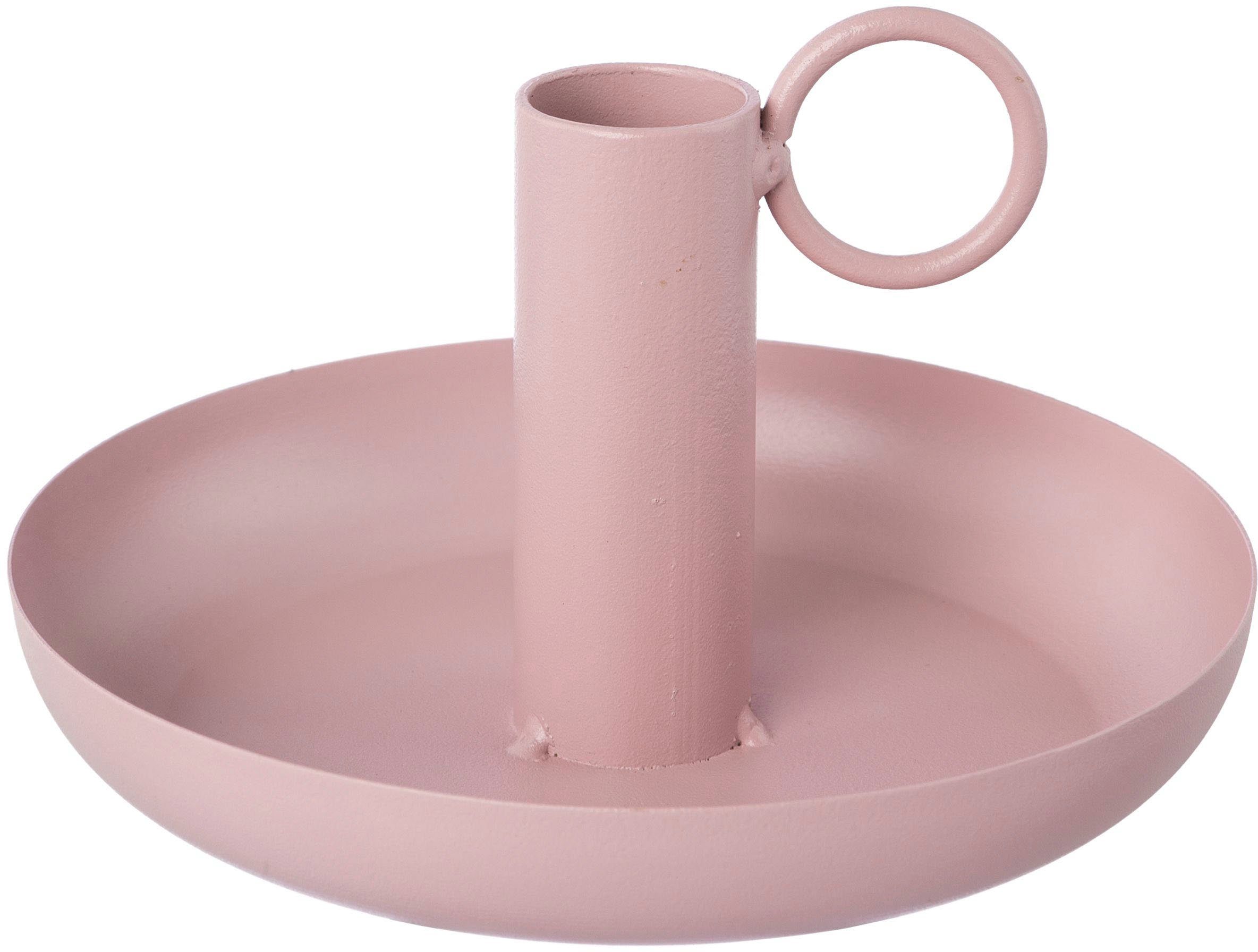 Creativ home Kandelaar Stompkaarsenhouder WUZZ uit metaal, met decoratieve handgreep (set, 3 stuks)