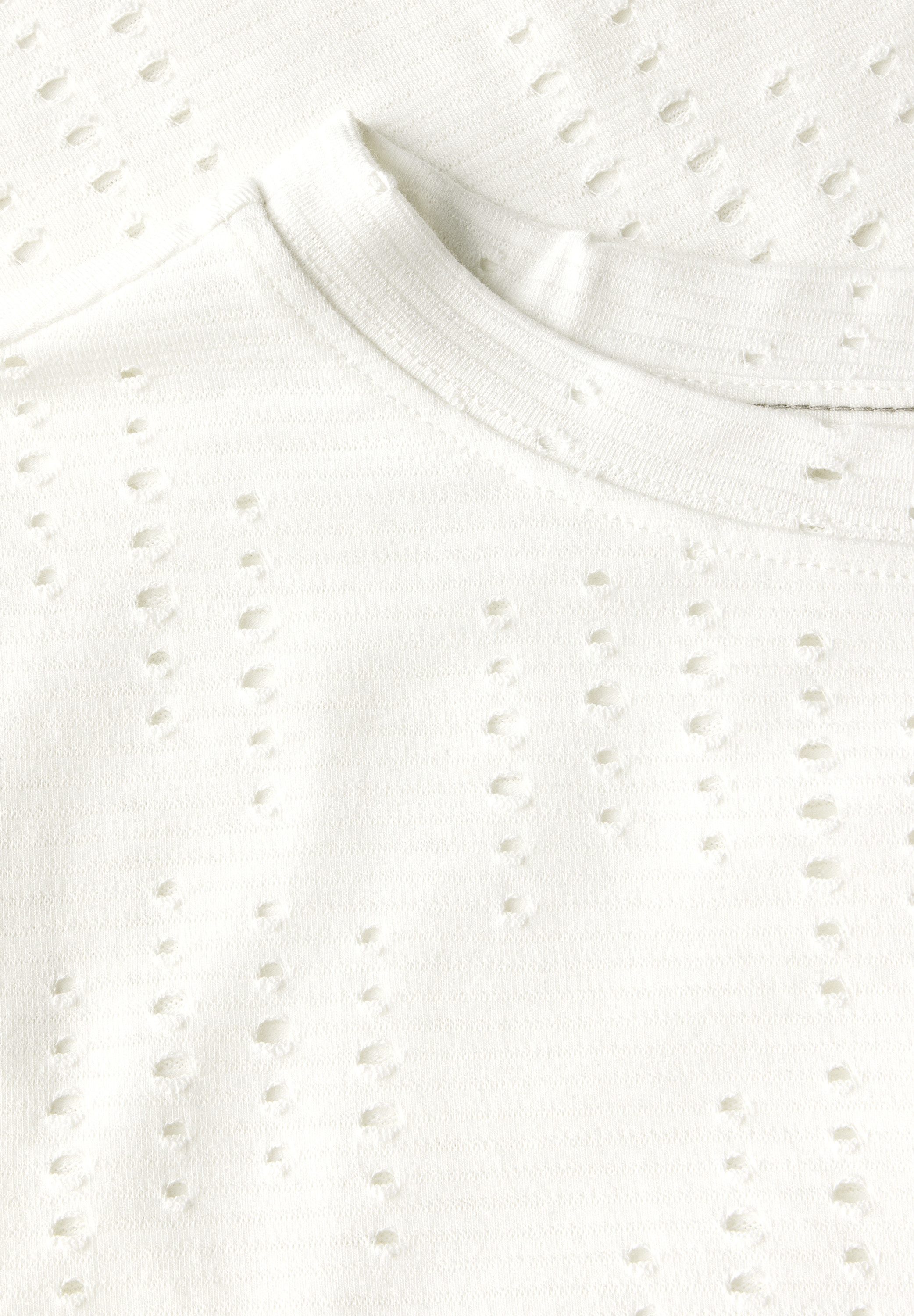 Cecil T-shirt met perforatiemotief