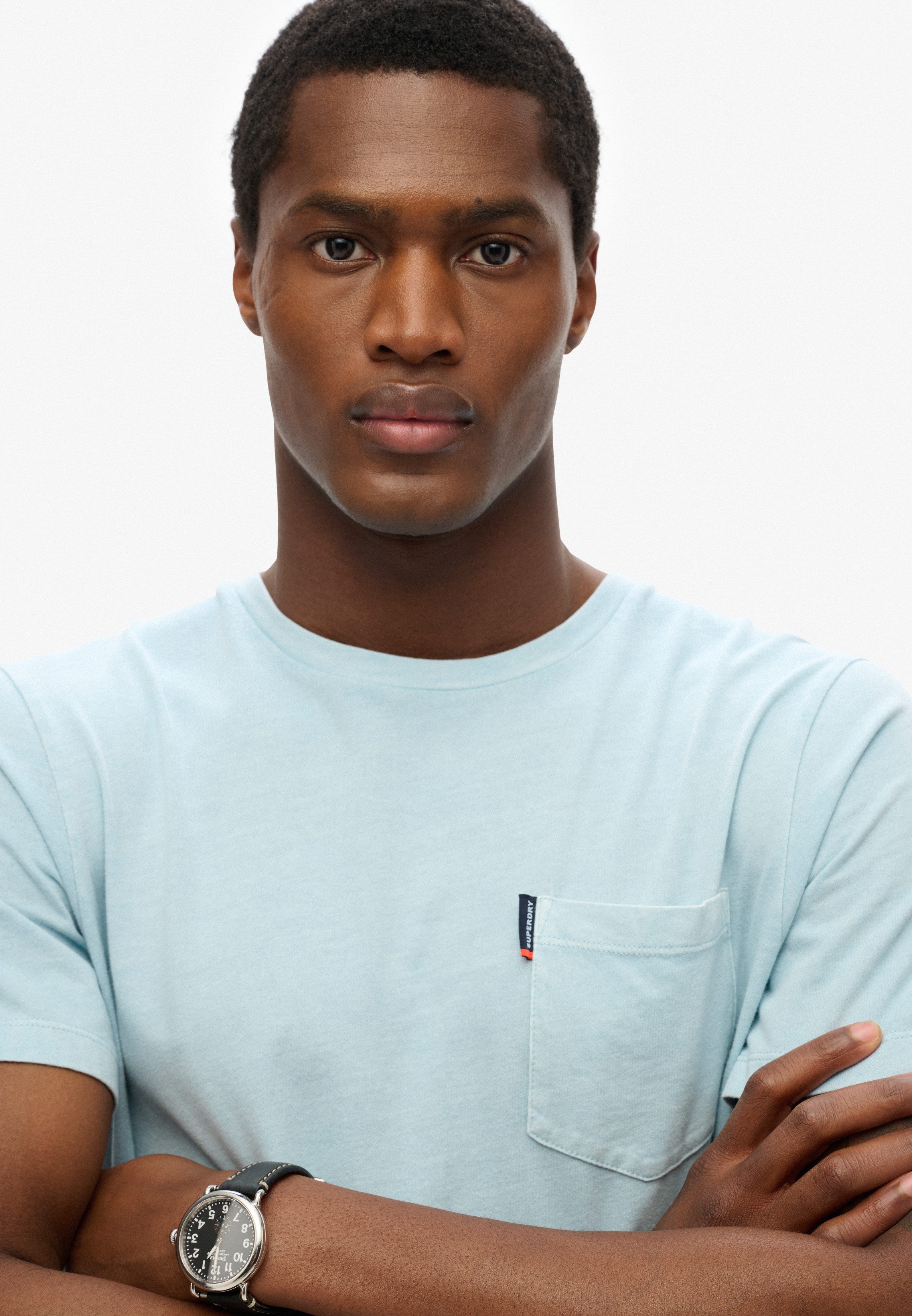 Superdry Shirt met ronde hals CLASSIC ESSENTIAL POCKET TEE
