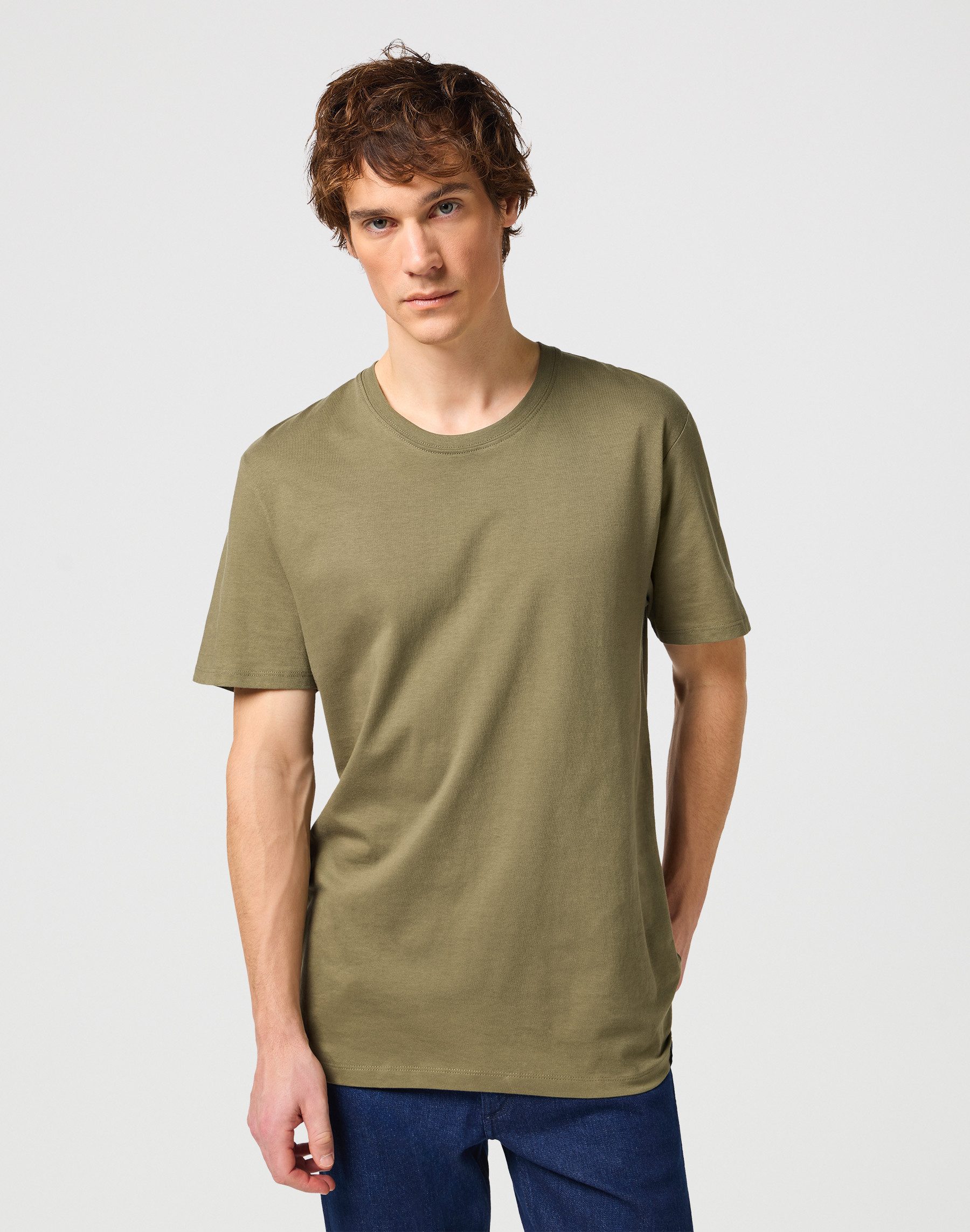 Wrangler Shirt met ronde hals (set, 2-delig)