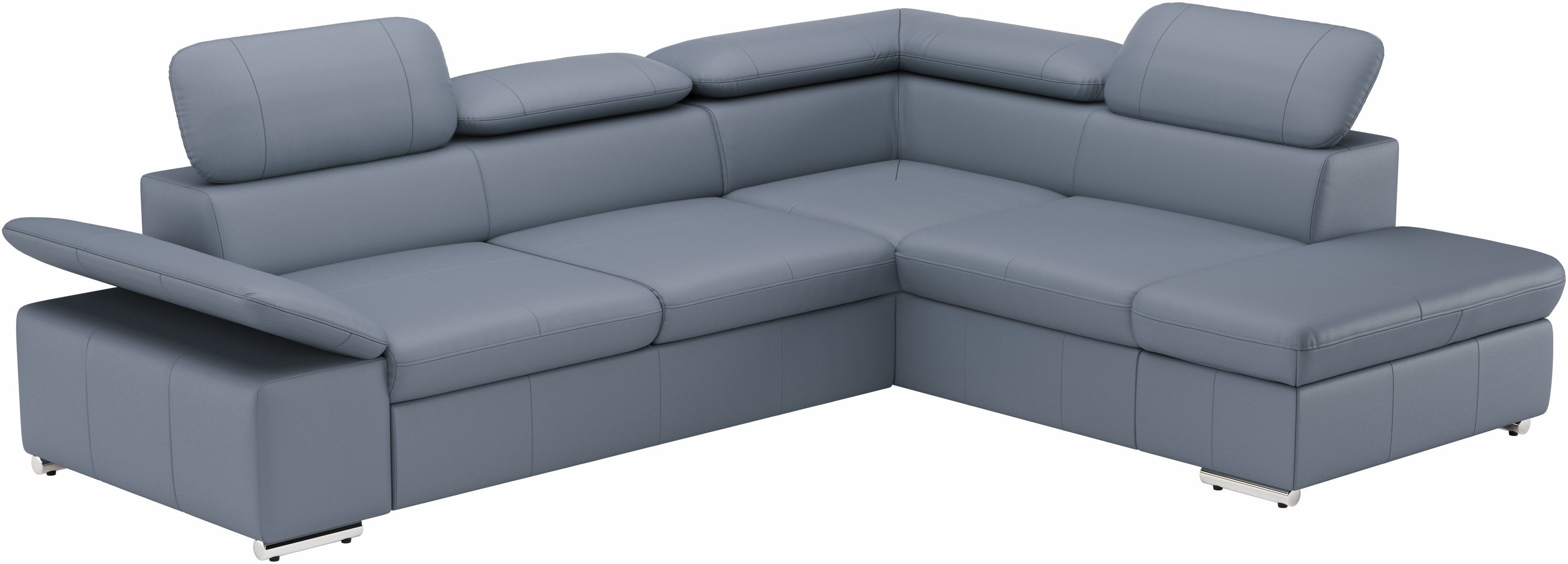 sit&more Hoekbank Valentine, L-vorm, bank met verstelbare arm- en hoofdsteun