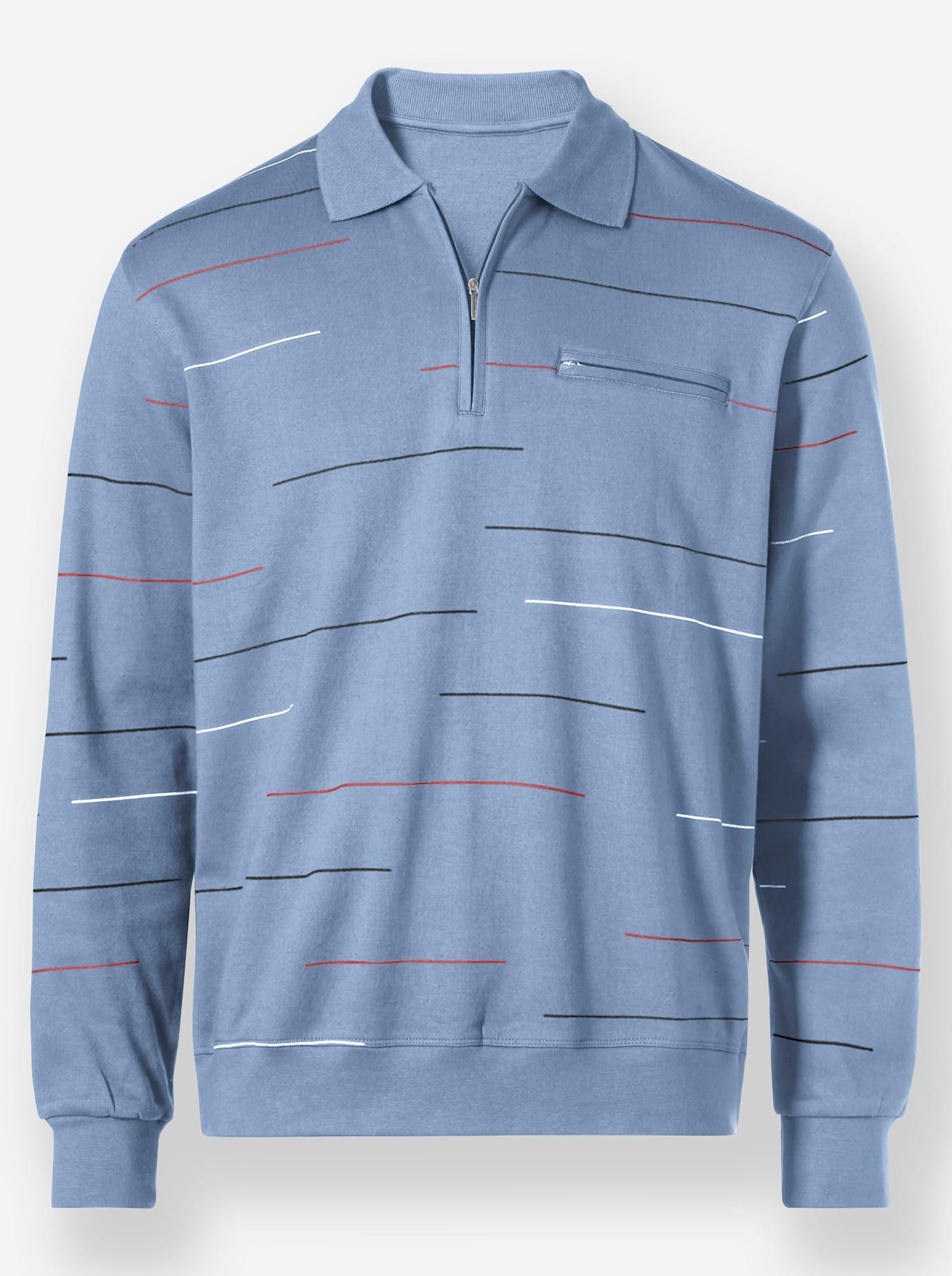 Marco Donati Poloshirt met lange mouwen Sweatshirt (1-delig)