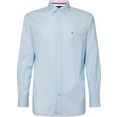 tommy hilfiger overhemd met lange mouwen flex fake solid prt rf shirt blauw