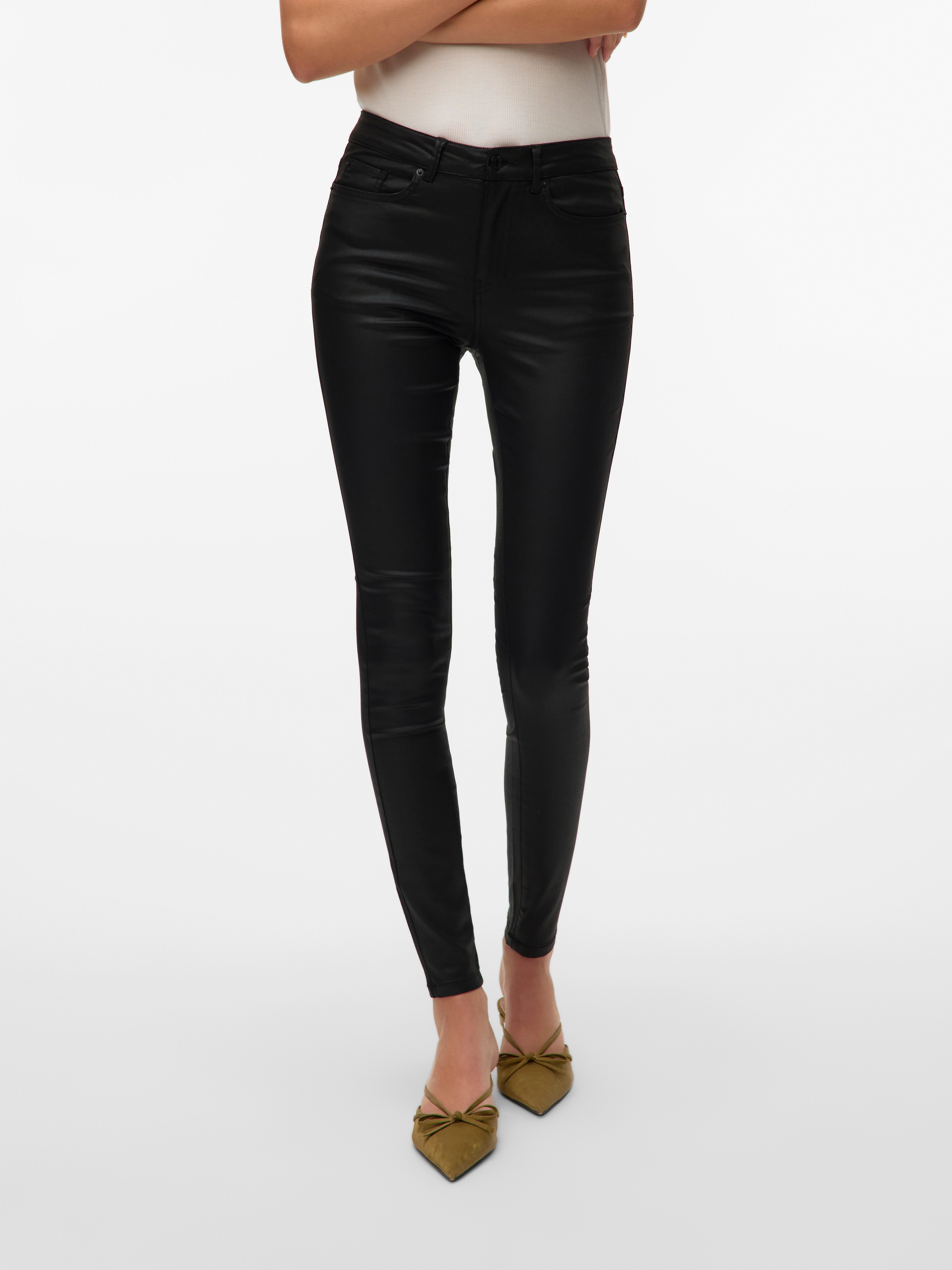 Vero Moda Skinny fit jeans VMFLASH MR SKINNY COATED PANTS NOOS