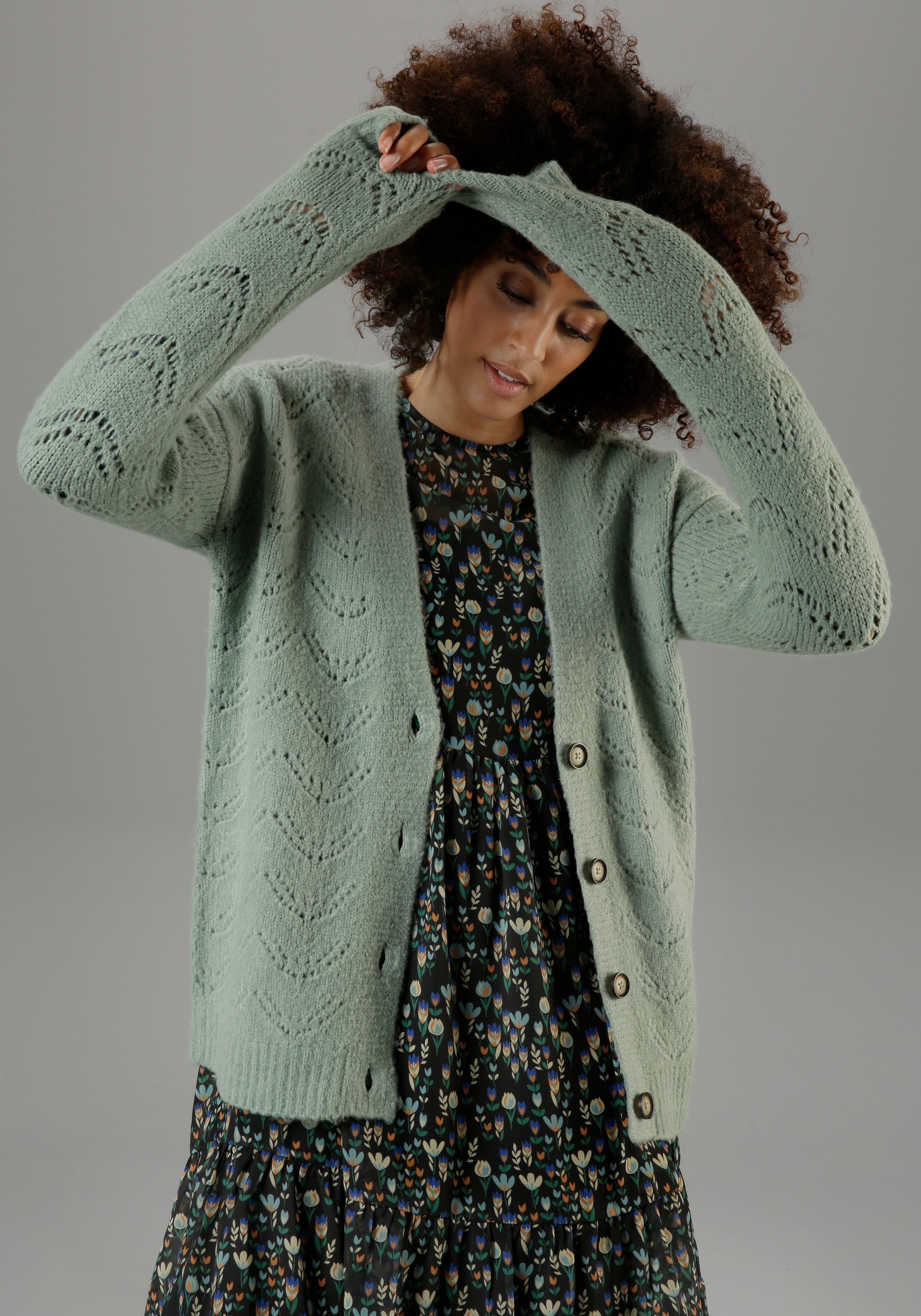 Aniston CASUAL Vest met ajourmotief