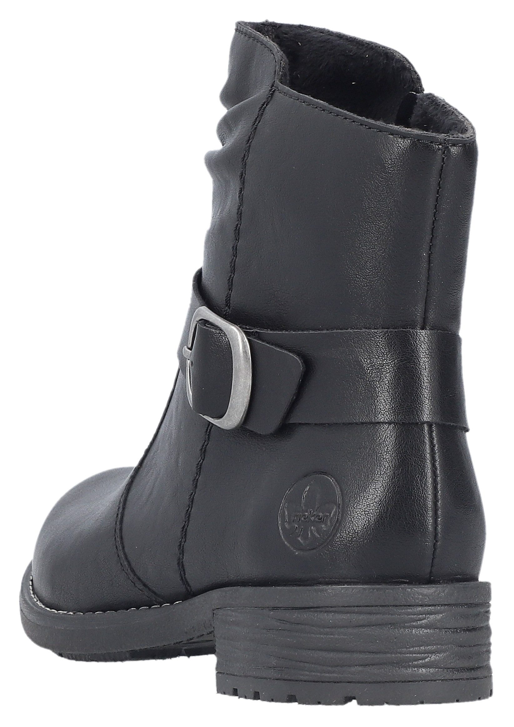 Rieker Laarsjes Boots, blokhak, met ritssluiting aan de binnenkant