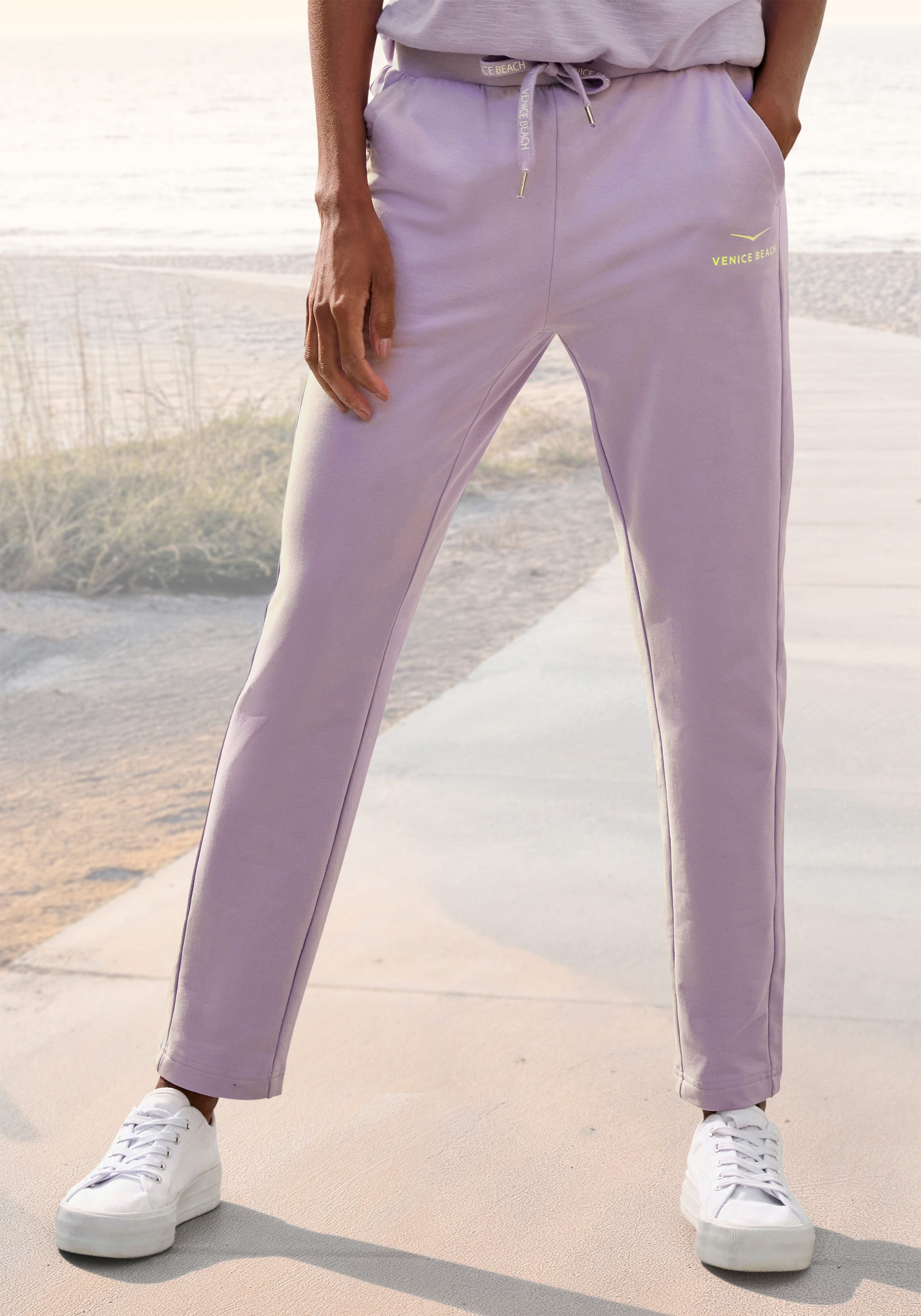 Venice Beach Sweatbroek met logoprint, joggingbroek, loungewear