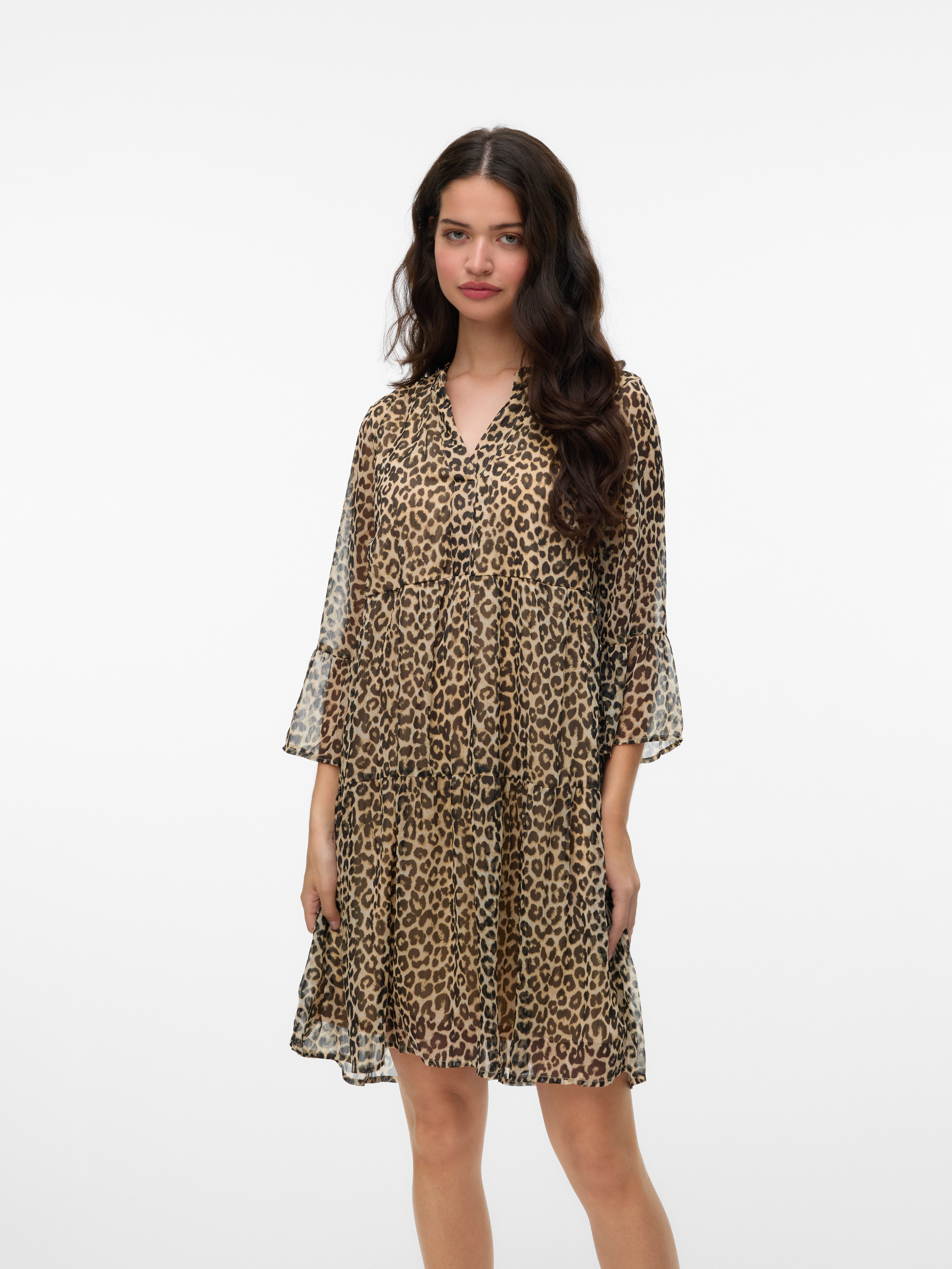 Vero Moda Tuniekjurk VMSMILLA 3/4 SHORT DRESS WVN GA