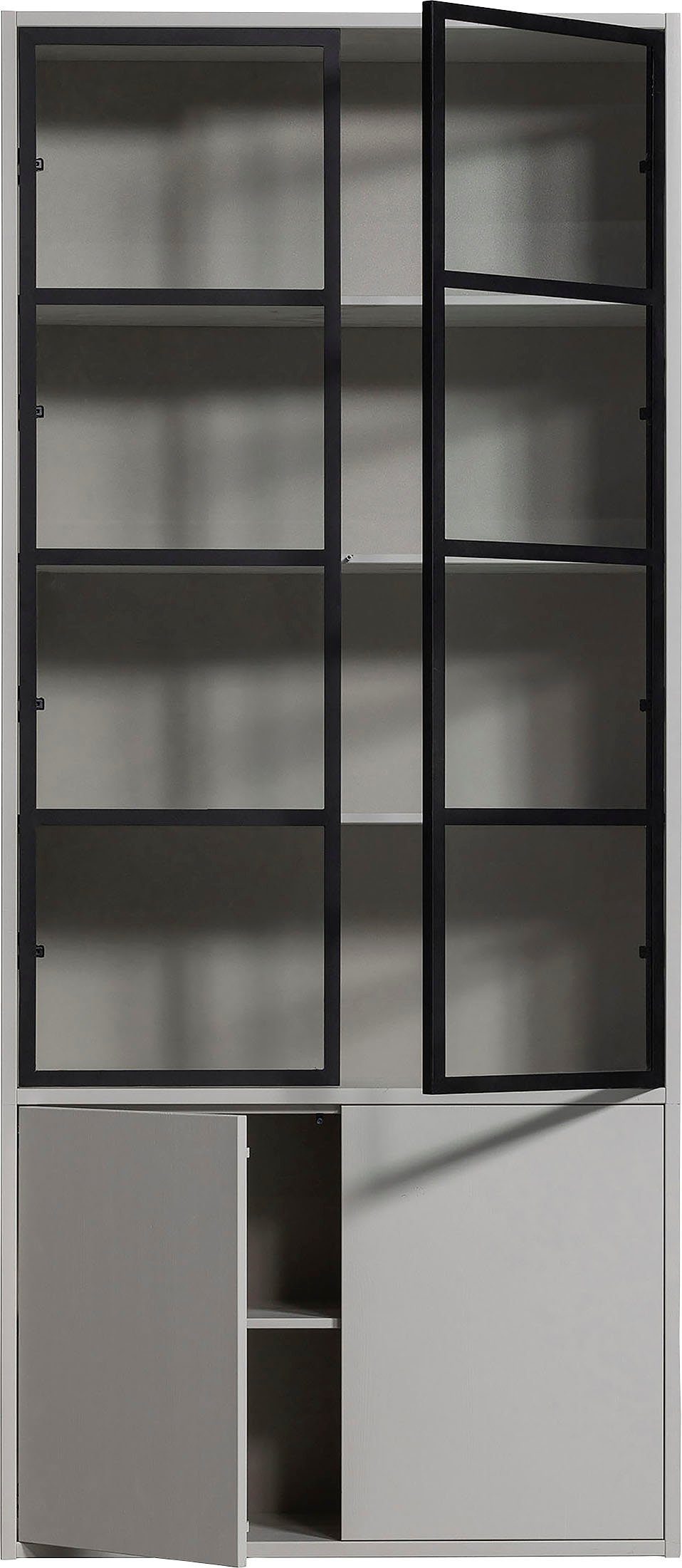 WOOOD Vitrinekast Basic met vier deuren, breedte 101 cm