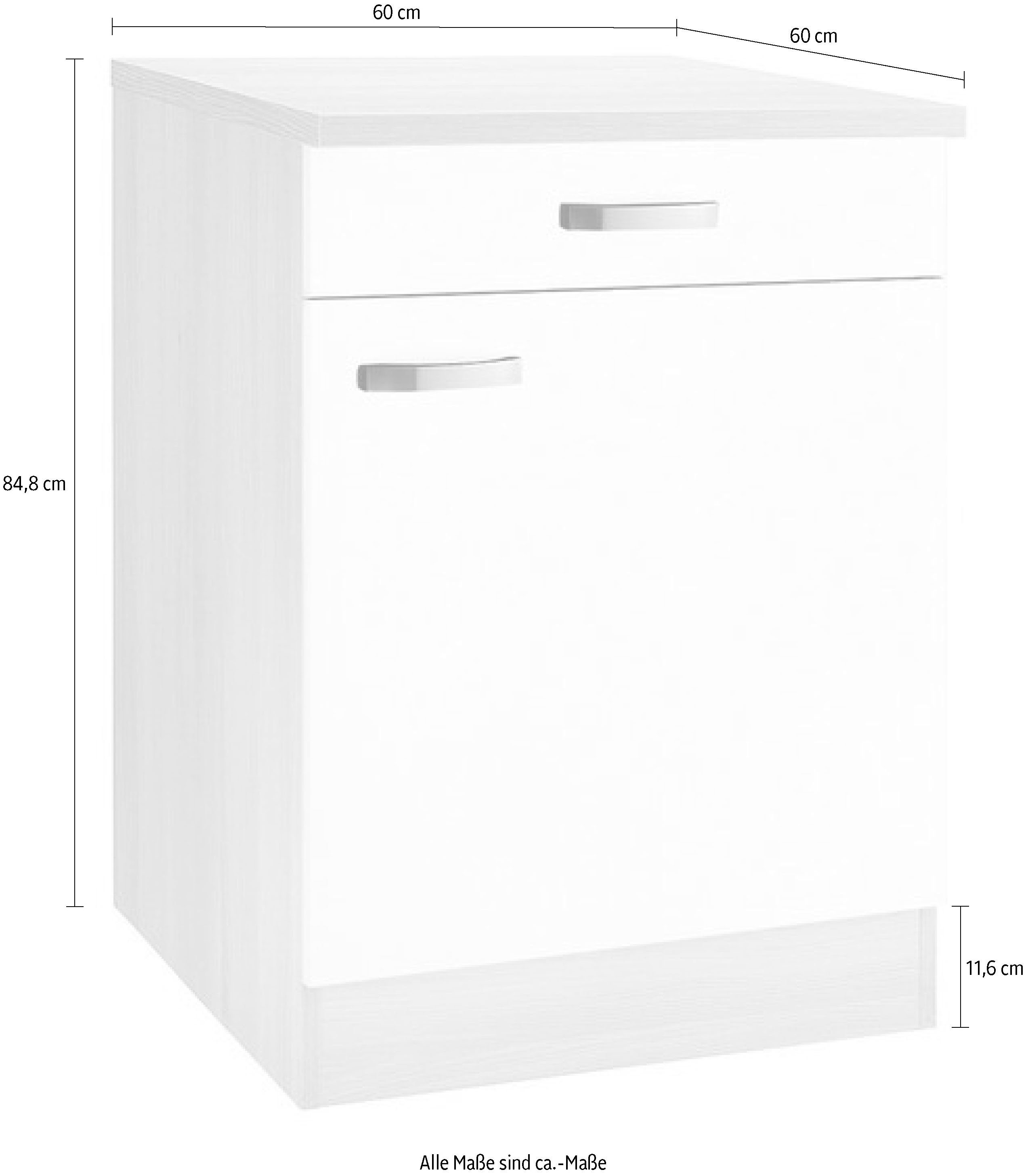 OPTIFIT Onderkast Faro , met metalen handgrepen, breedte 60 cm
