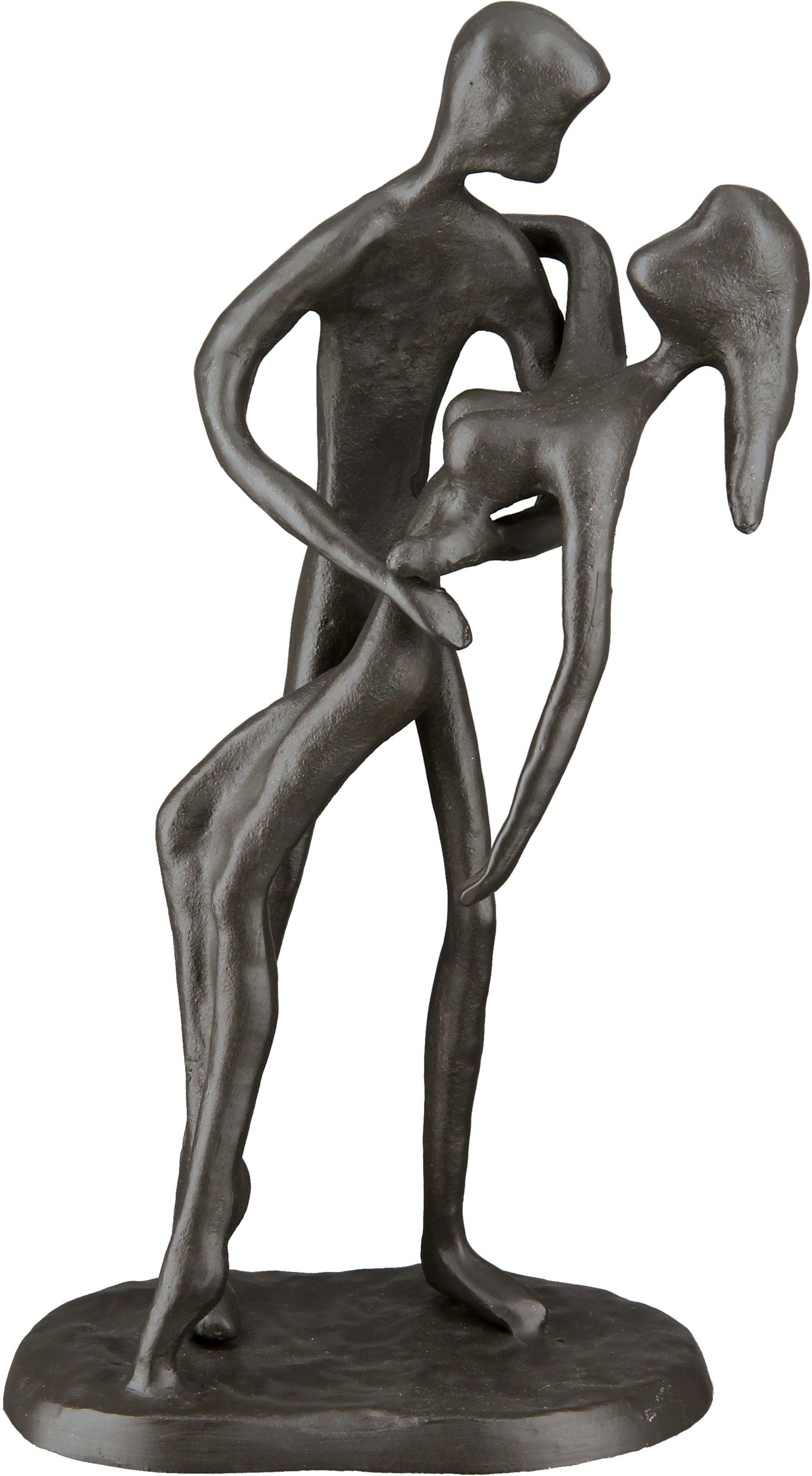 Casablanca by Gilde Decoratief figuur Design sculptuur In de armen, bruin Decoratief object, van metaal, hoogte 20 cm, paartje, woonkamer (1 stuk)
