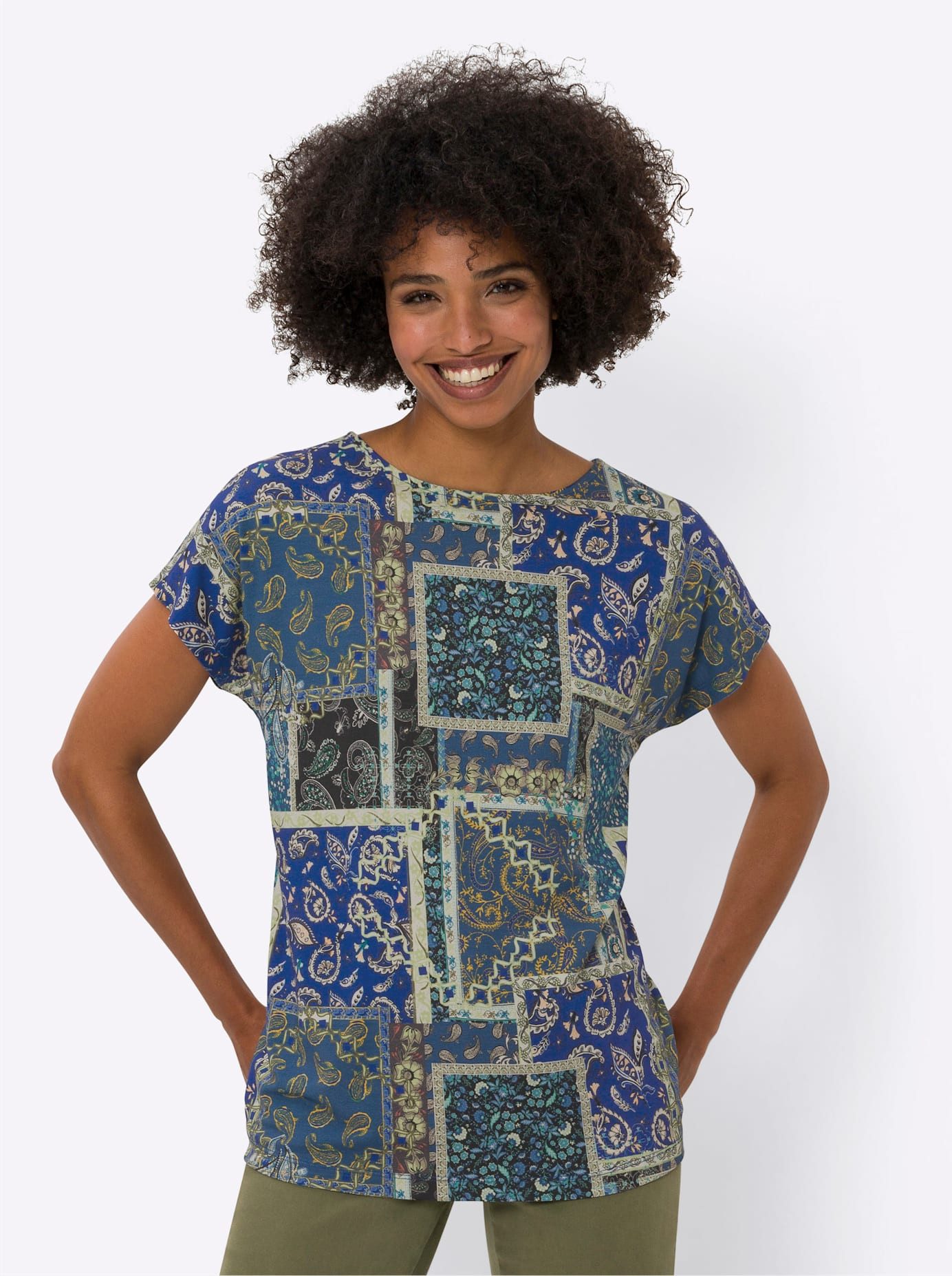 heine Shirt met korte mouwen Gedessineerd shirt (1-delig)