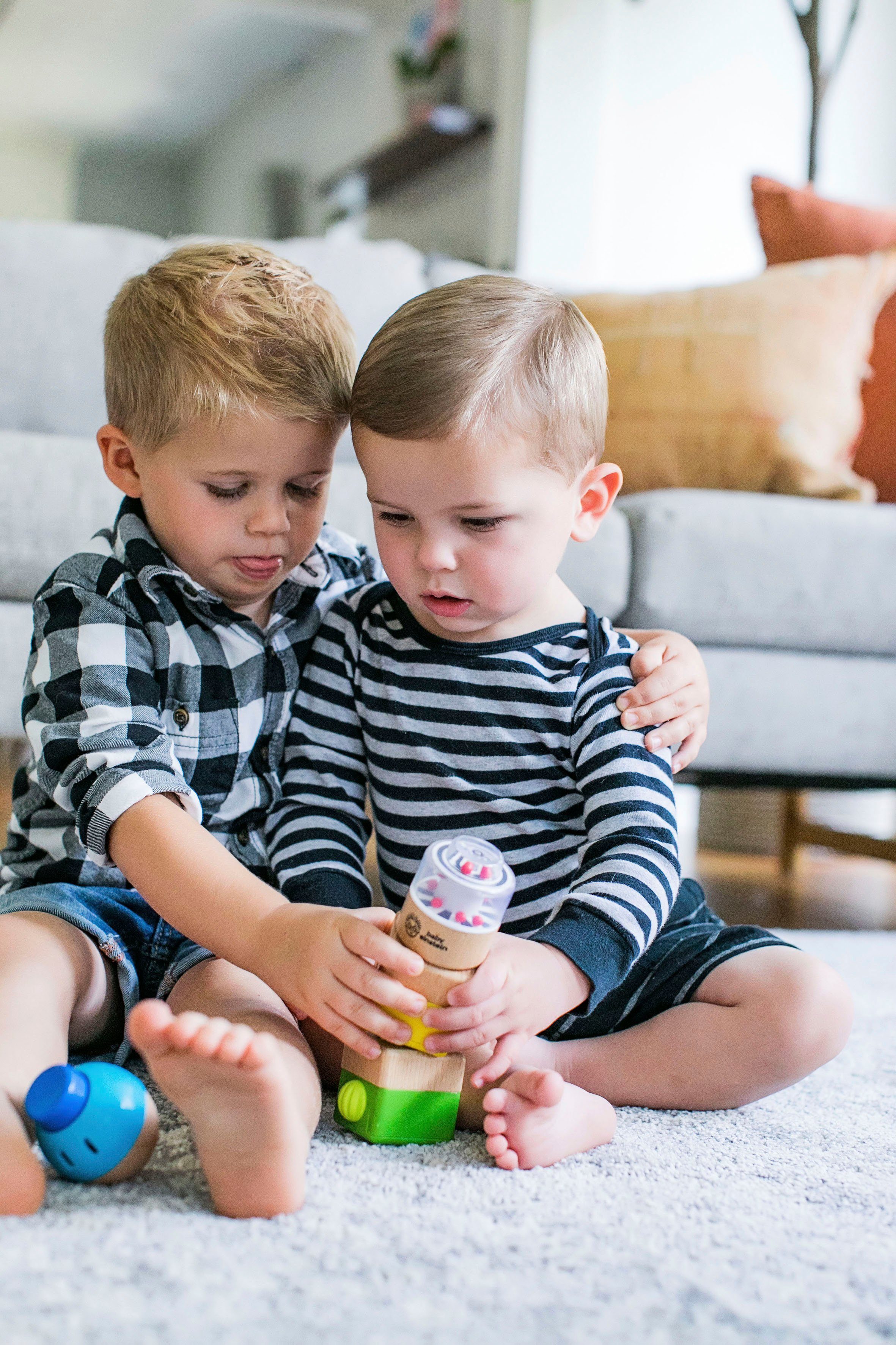 Hape Speelgoedblokken Baby Einstein , vier gekke bouwstenen (4-delig)