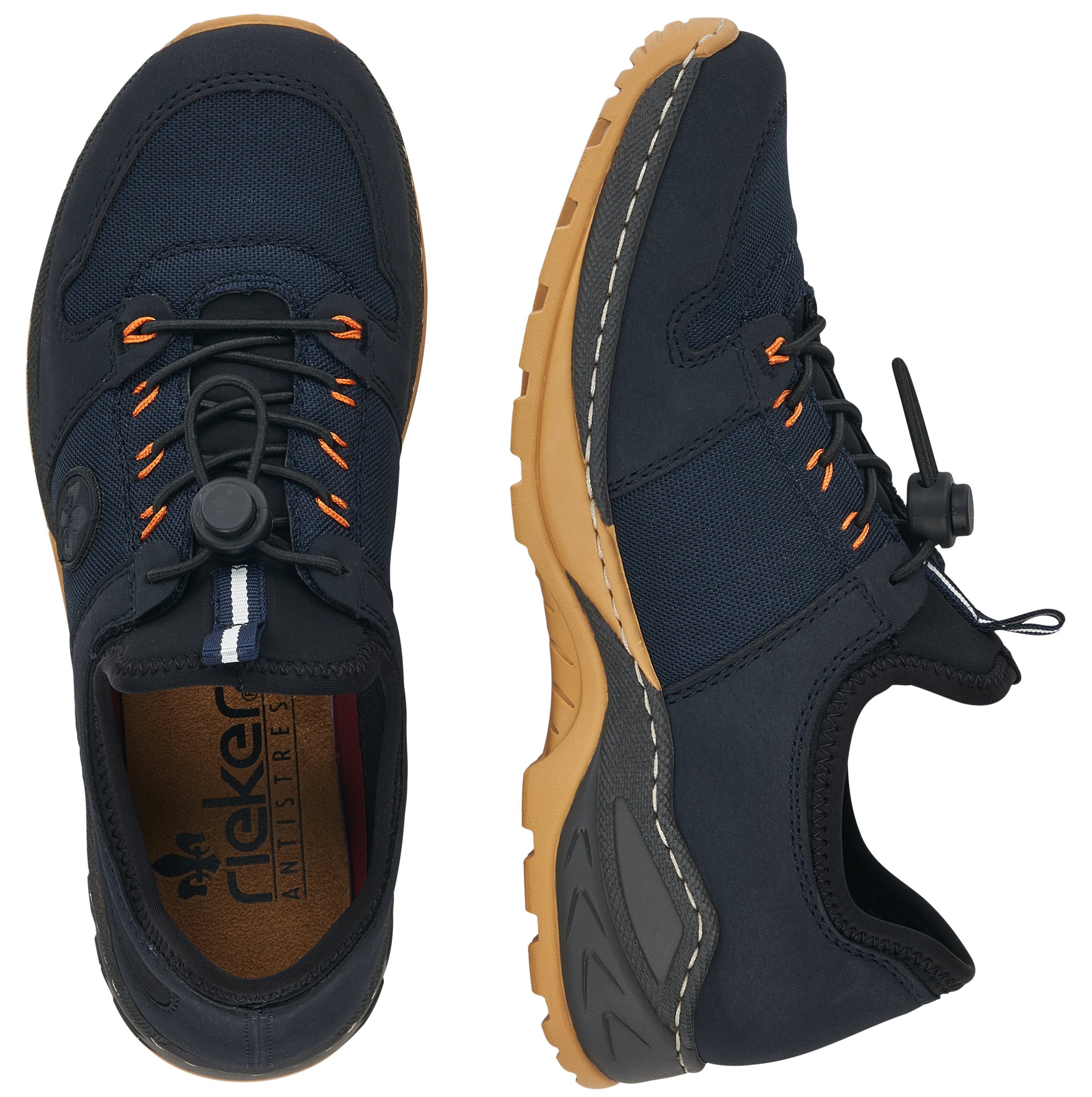 Rieker Slip-on sneakers Trekking Schoen, vrijetijdsschoen, Slipper met verfijnde randnaad