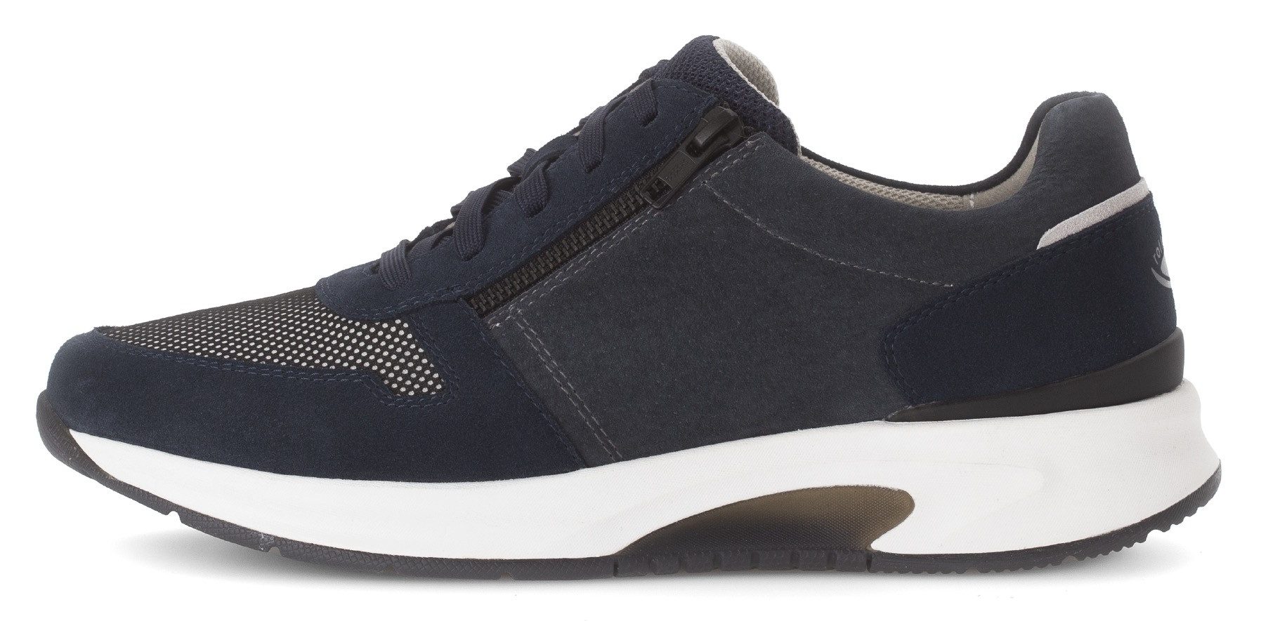 Gabor Rollingsoft Sneakers met sleehak , vrijetijdsschoen, lage schoen, veterschoen met buitenrits, g-breedte