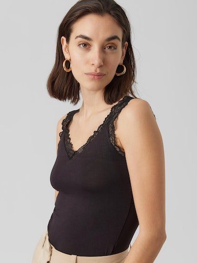 Vero Moda Kanten top VMROSA SL TOP JRS NOOS