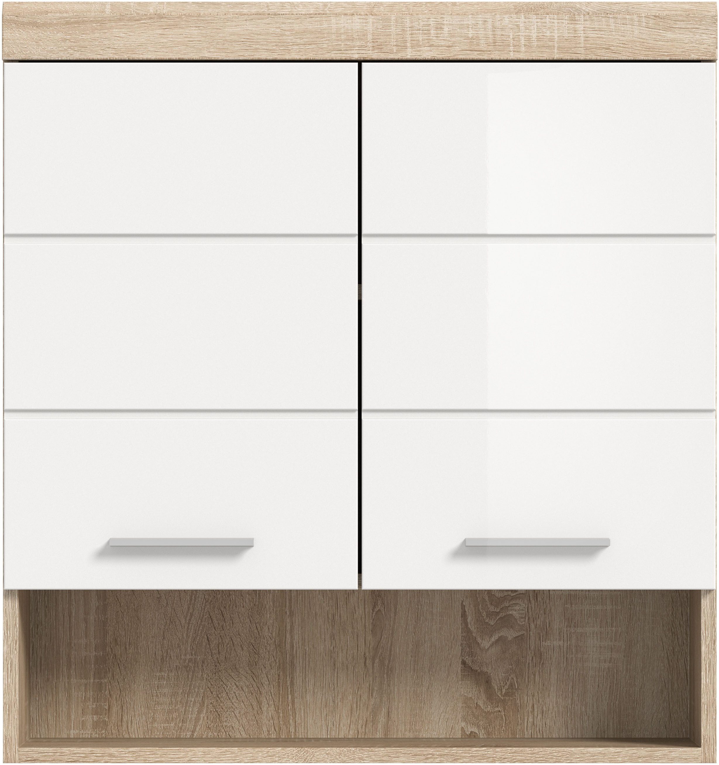INOSIGN Hangend kastje Siena, breedte 74 cm, 2 deuren, 1 open vak, MDF-front in verschillende kleuren verkrijgbaar, badkamermeubels, badkamerkast, kast, badkamer