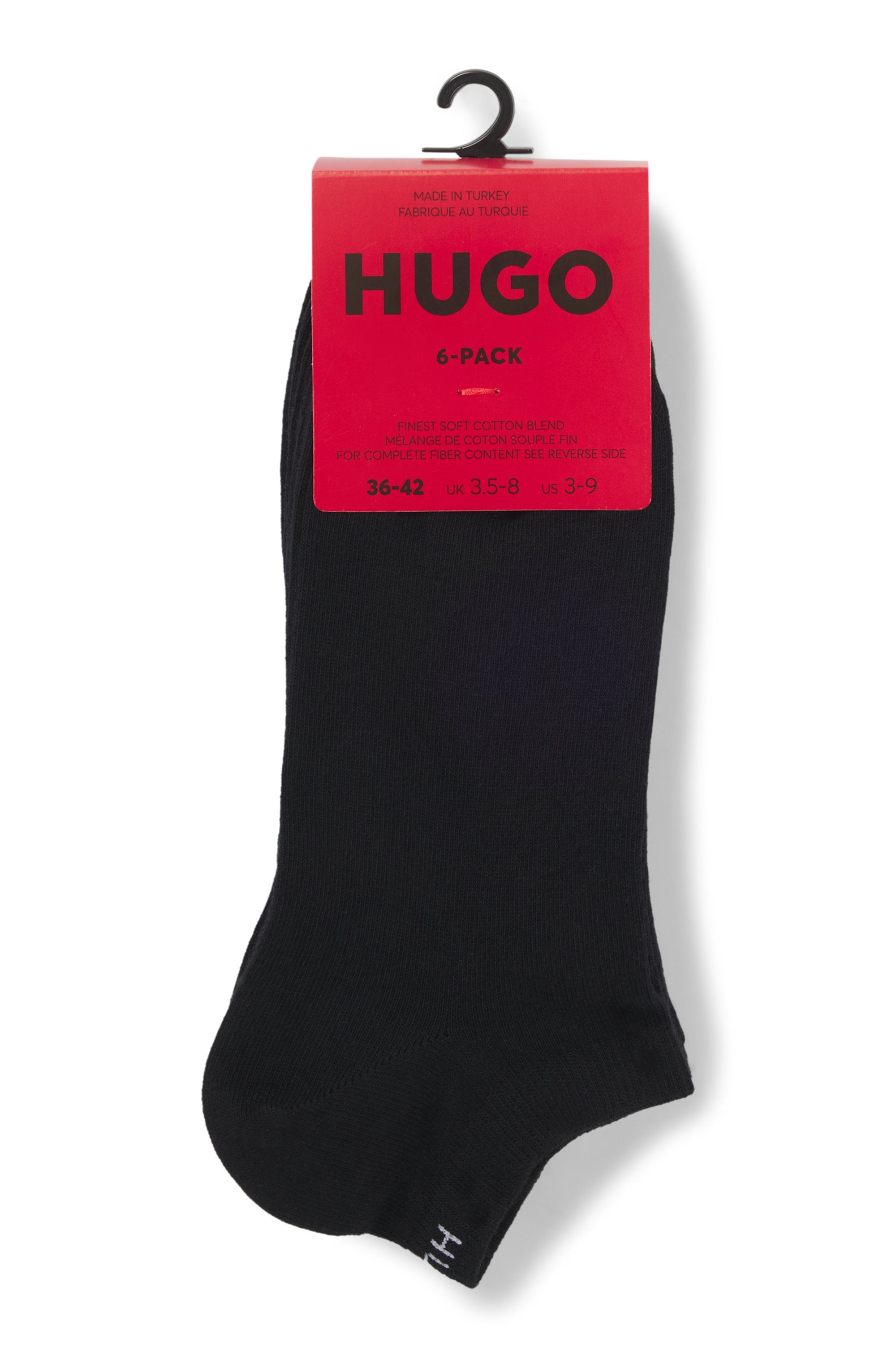 HUGO underwear Sneakersokken Socken 6P AS UNI CC W 10 met merkopschrift op de boorden (6 paar)
