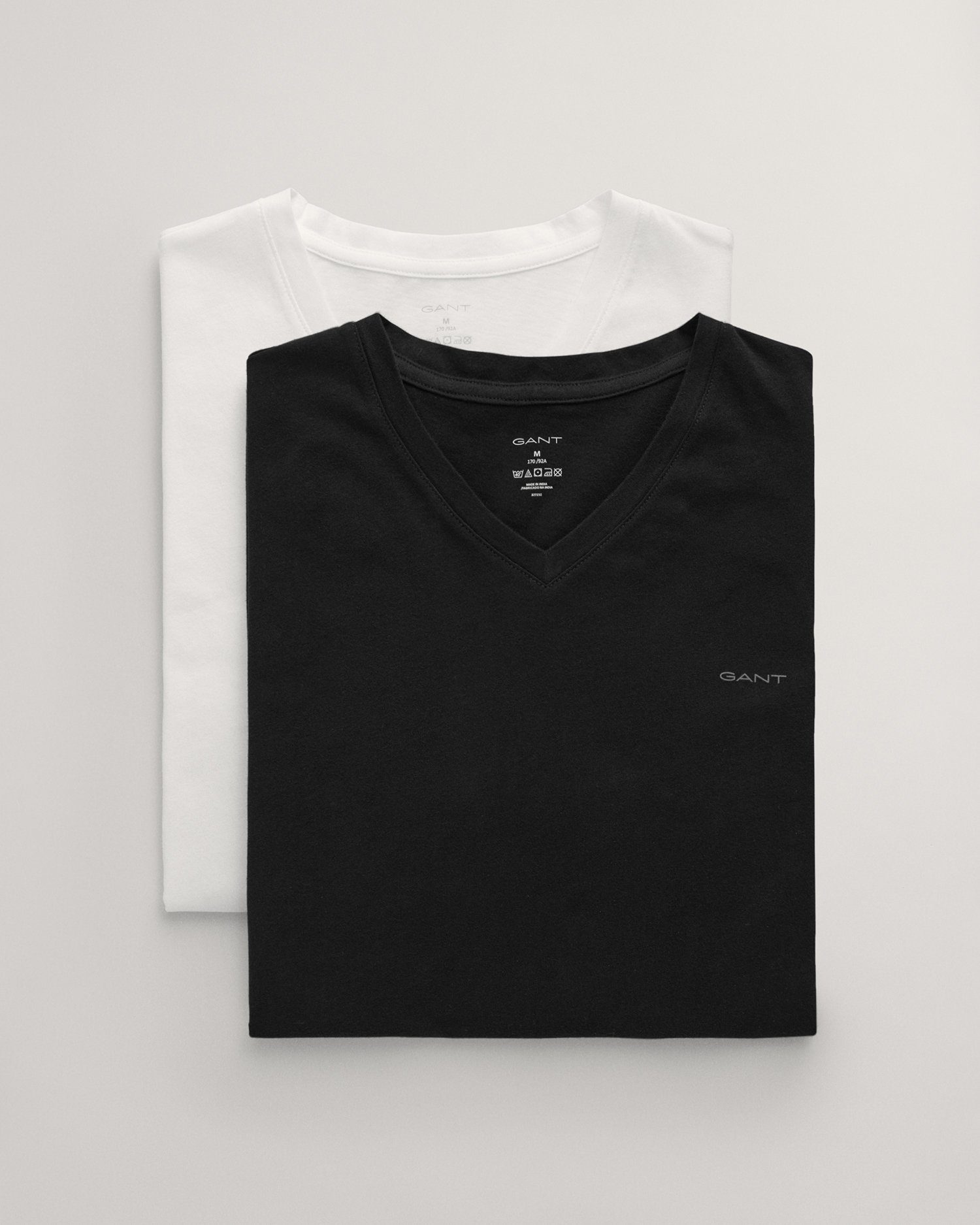 Gant Shirt voor eronder V-NECK T-SHIRT 2-PACK met merklabel op de borst (set, 2 stuks, 2 stuks)