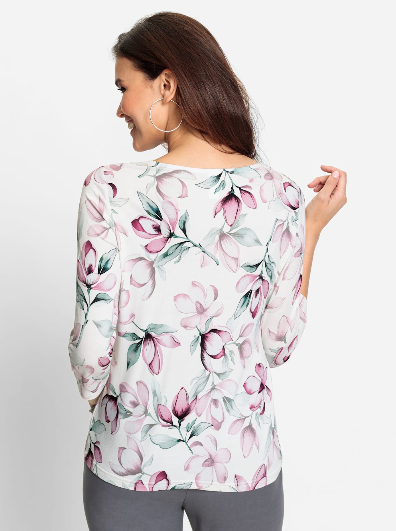 Lady Shirt met 3/4 mouwen Shirt (1-delig)