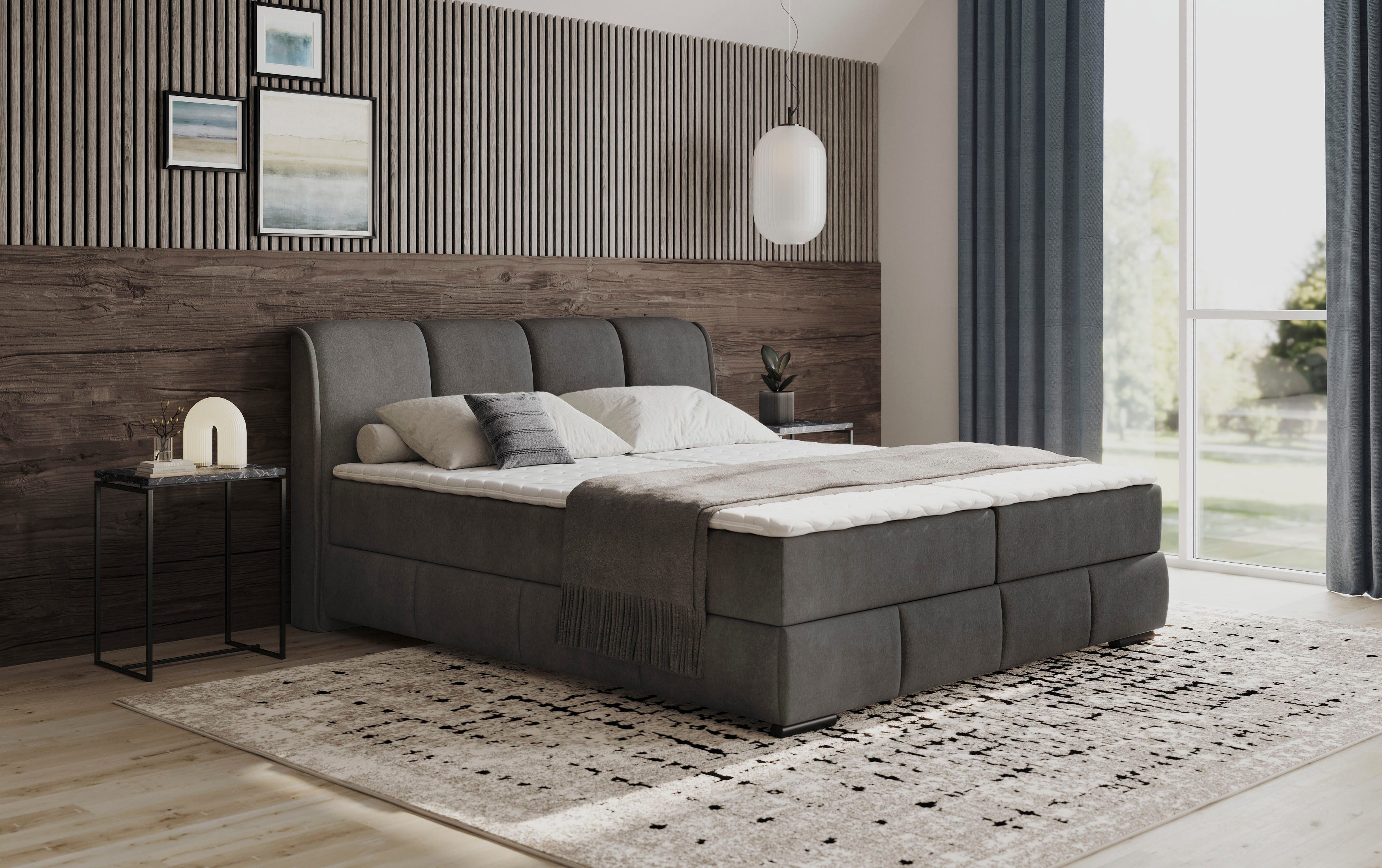 INOSIGN Boxspring Bethany met bedkist, incl. matras Topmatras en sierkussen, in verschillende hardheden beschikbaar