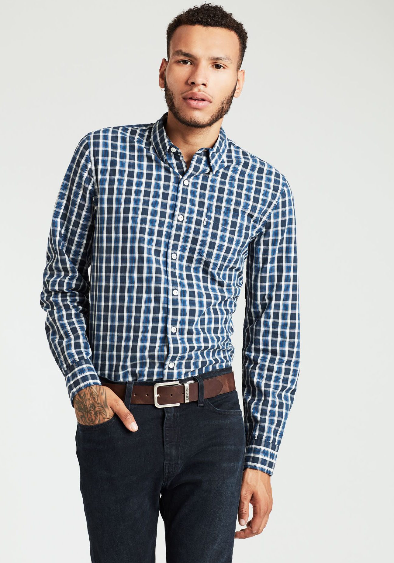 Levi's® Leren riem CORE tweezijdig te dragen riem (BIG & TALL)