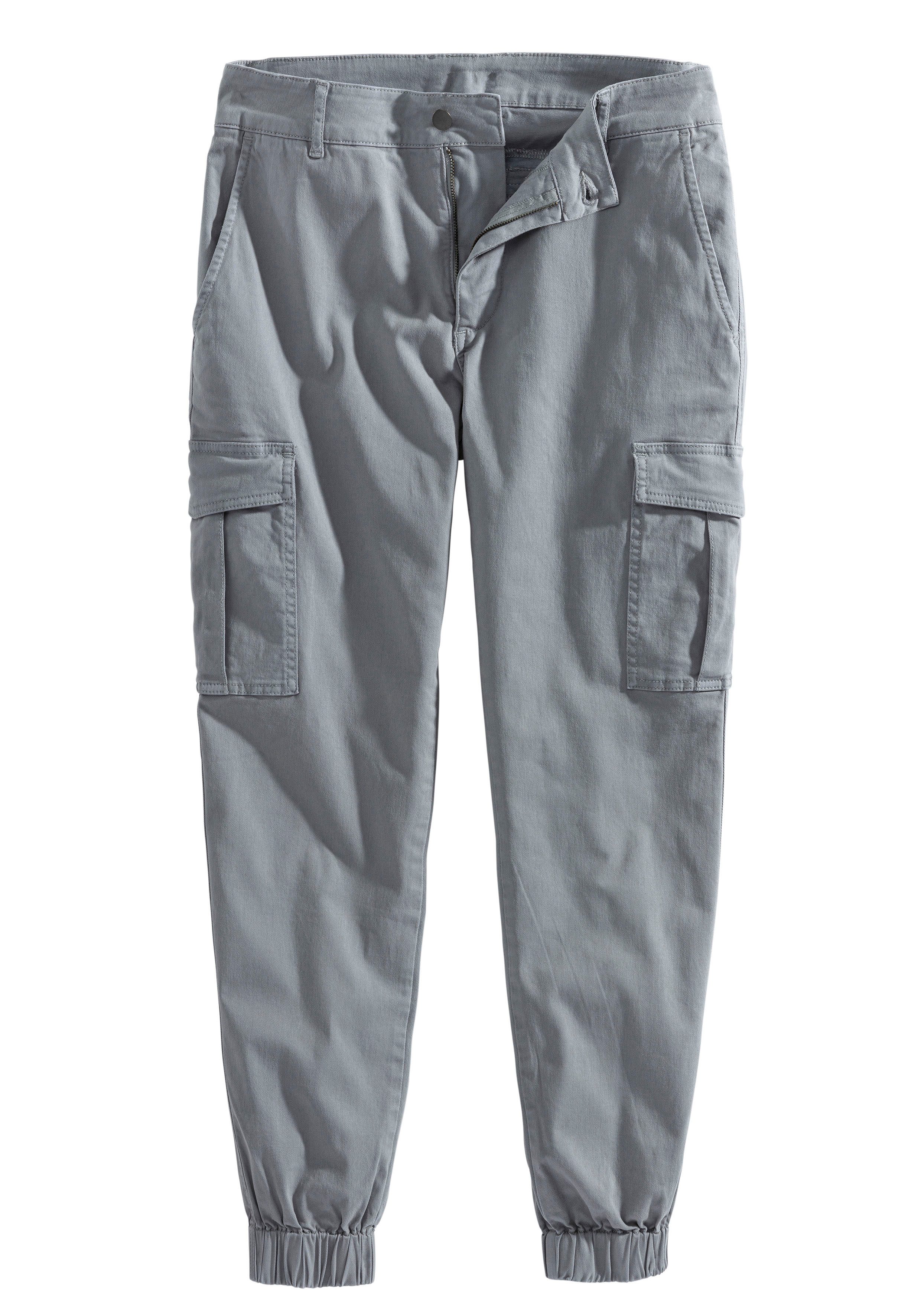 AUTHENTIC LE JOGGER Cargobroek met normale taillehoogte van elastische katoenkwaliteit
