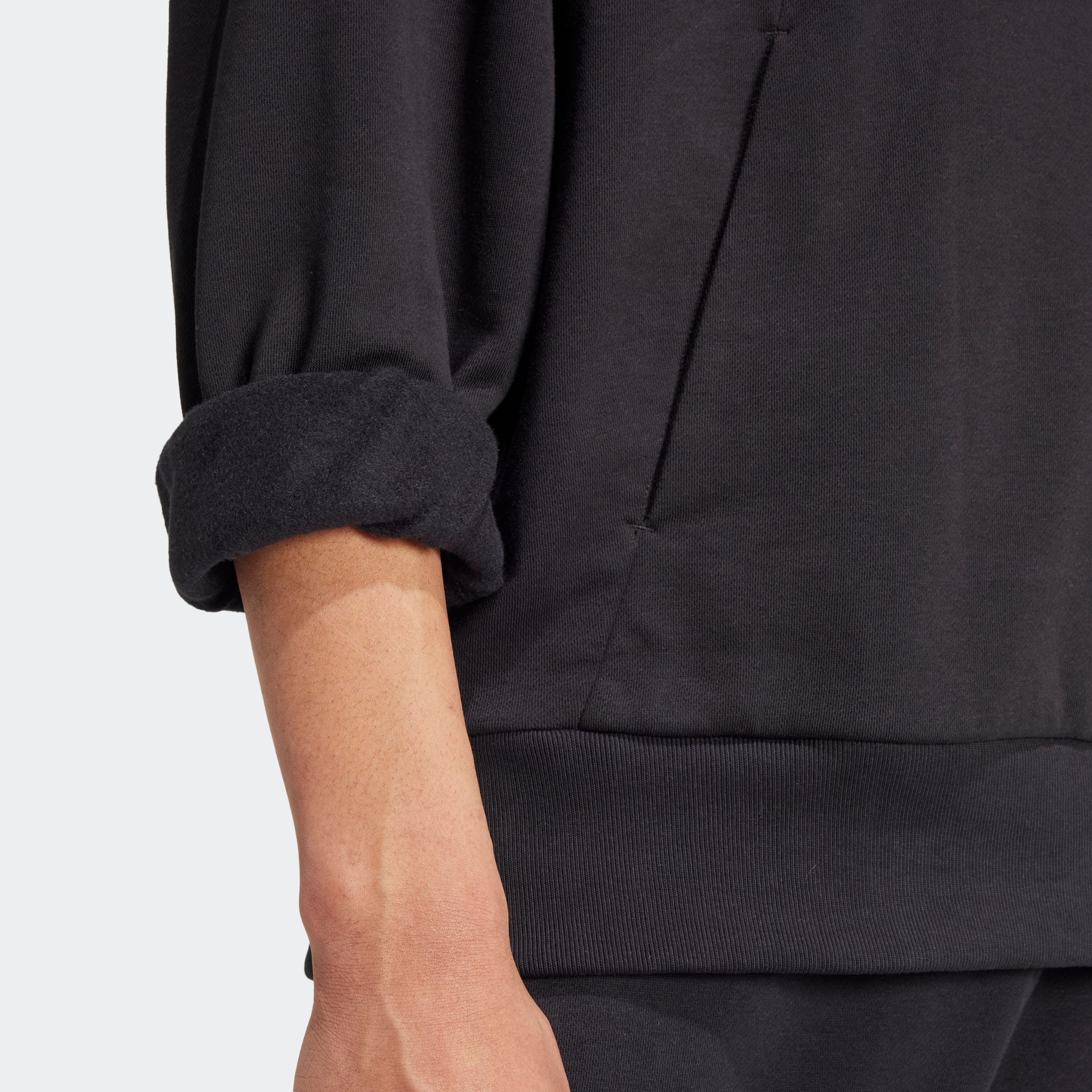 adidas Sportswear Hoodie M A SZN FL HD zacht fleecemateriaal (1-delig)