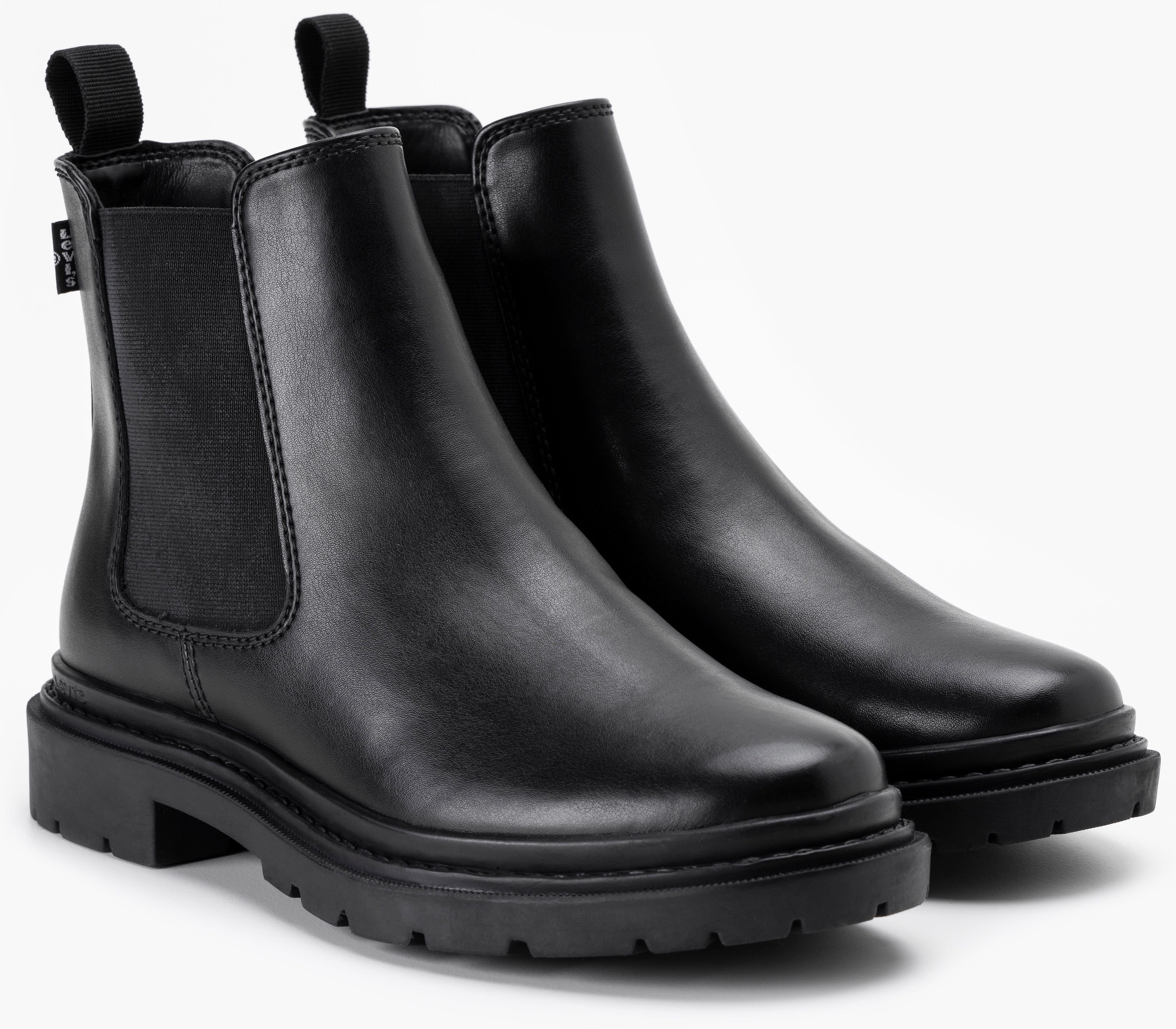 Levi's® Chelsea-boots TROOPER CHELSEA hakken, enkellaars, zakelijke schoen met stretchinzet