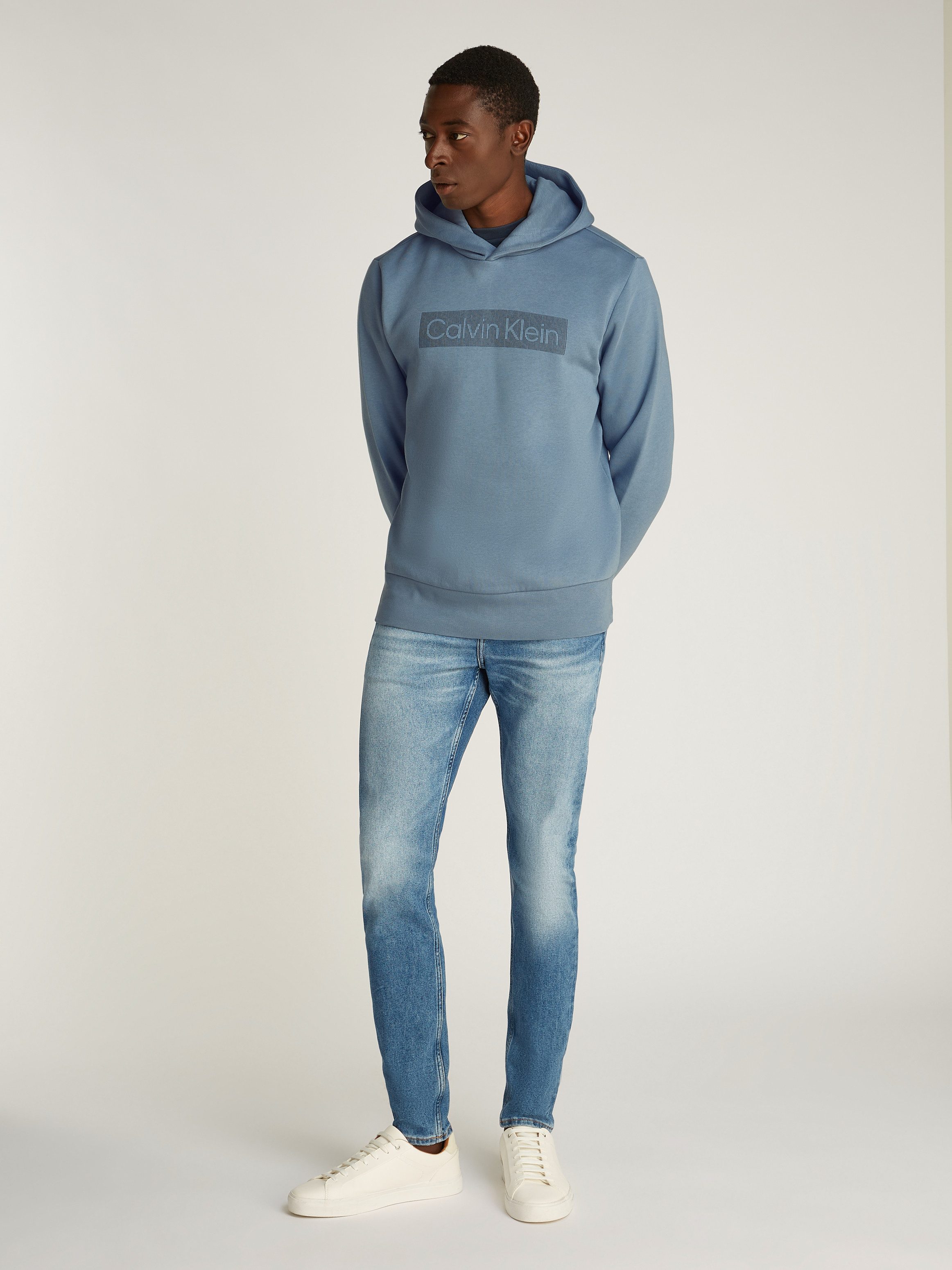 Calvin Klein Hoodie BOX STRIPED LOGO HOODIE