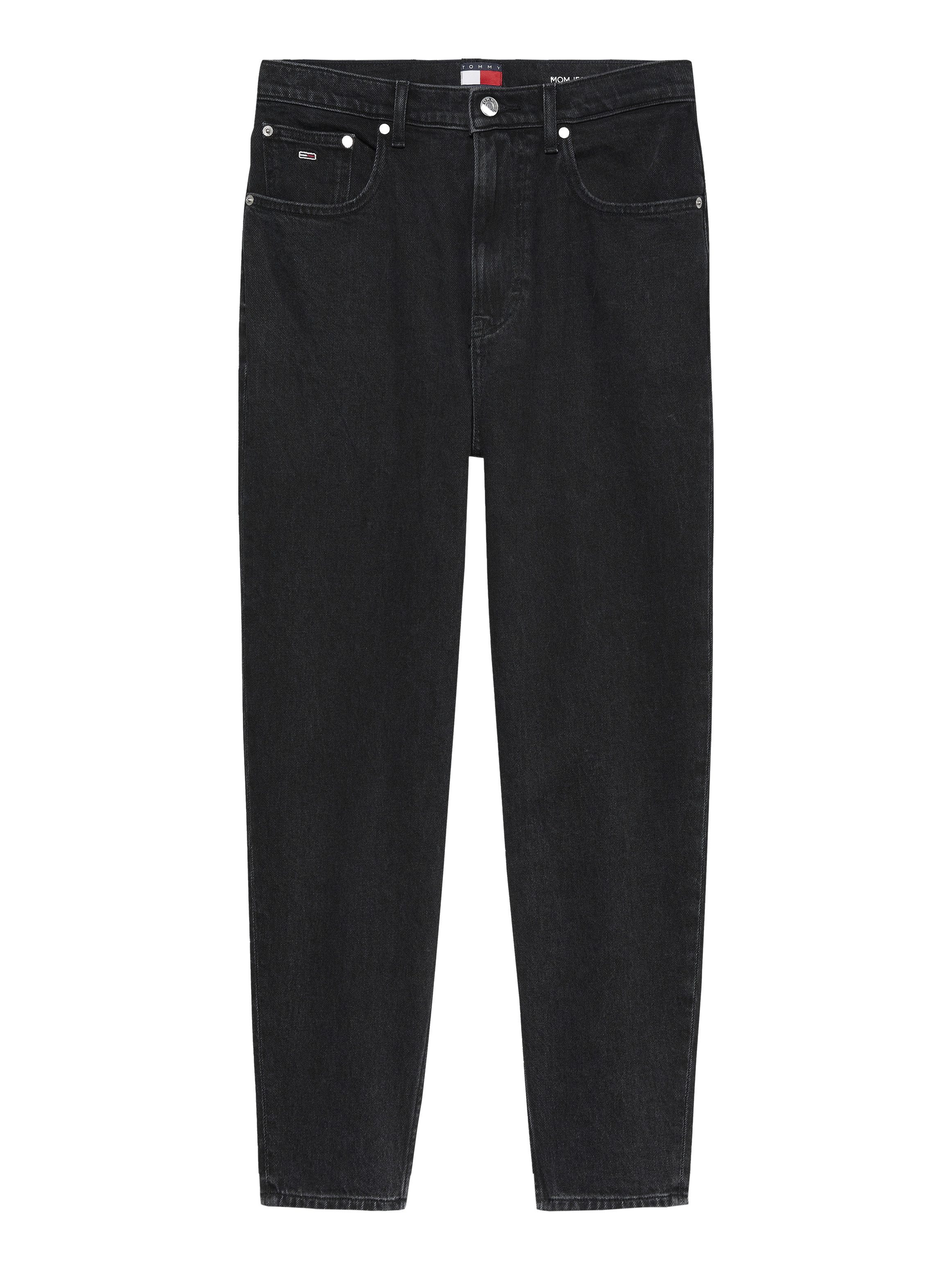 TOMMY JEANS Mom jeans High waist Mom-Jeans Tapered met logo-borduurwerk in enkelvrije lengte