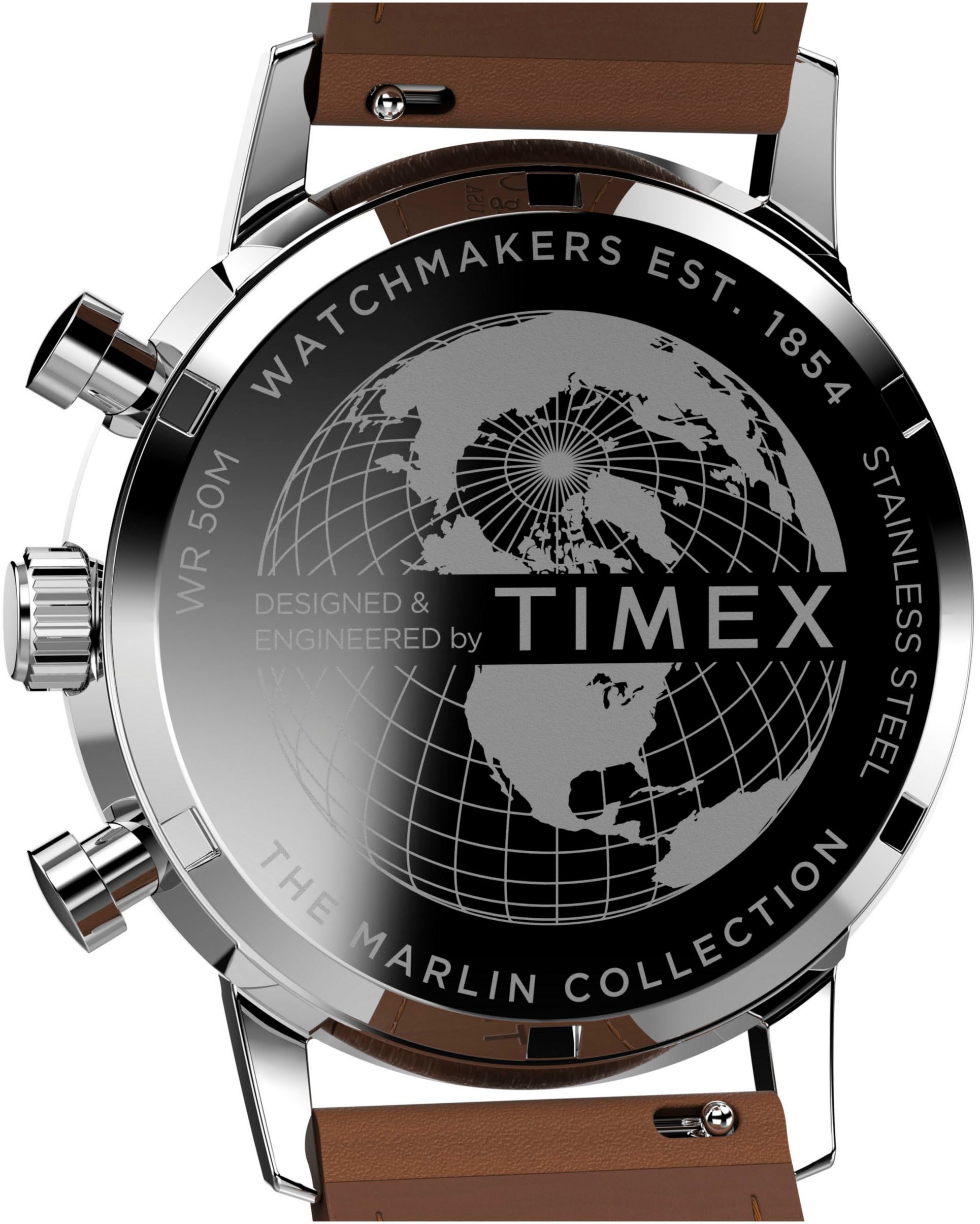 Timex Chronograaf Marlin Quarzuhr, horloge, heren, datum, stopwatchfunctie, 12/24-uurweergave