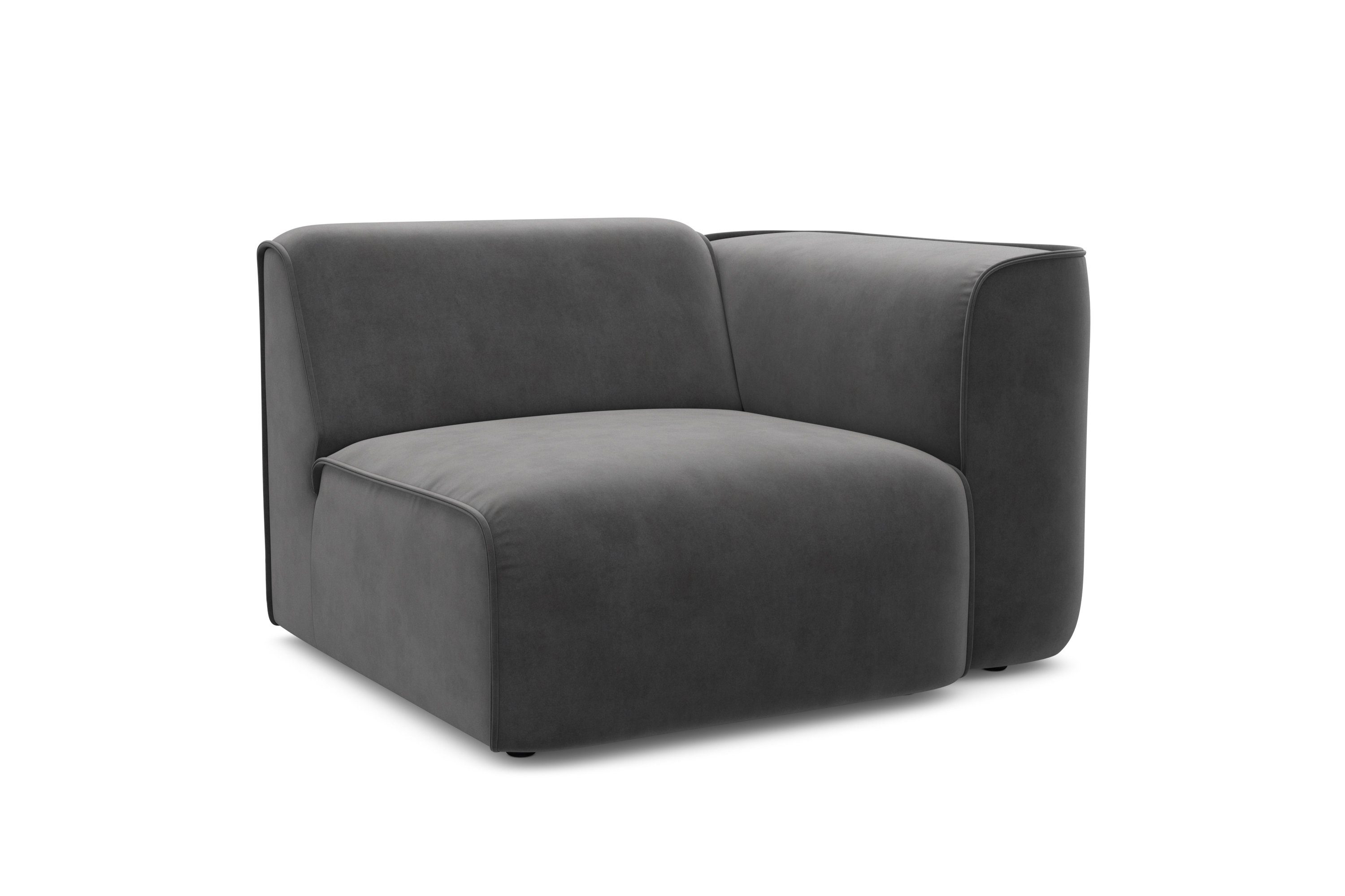 RAUM.ID Fauteuil Merid sofa-hoekelement, afmetingen B/D/H: 109/97/46 cm als module of apart te gebruiken, voor individuele samenstelling