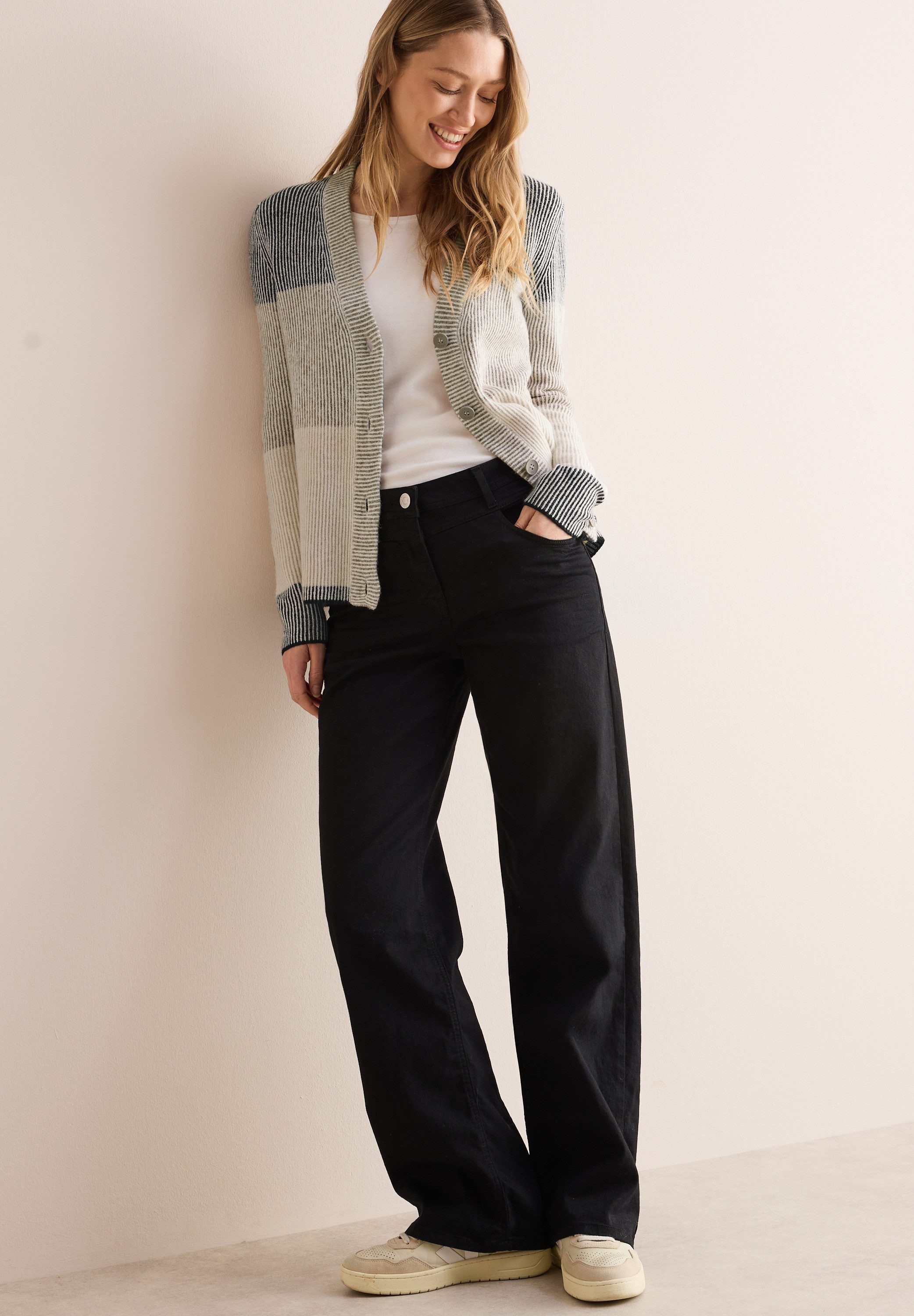 Cecil Vest in modieuze streep-look