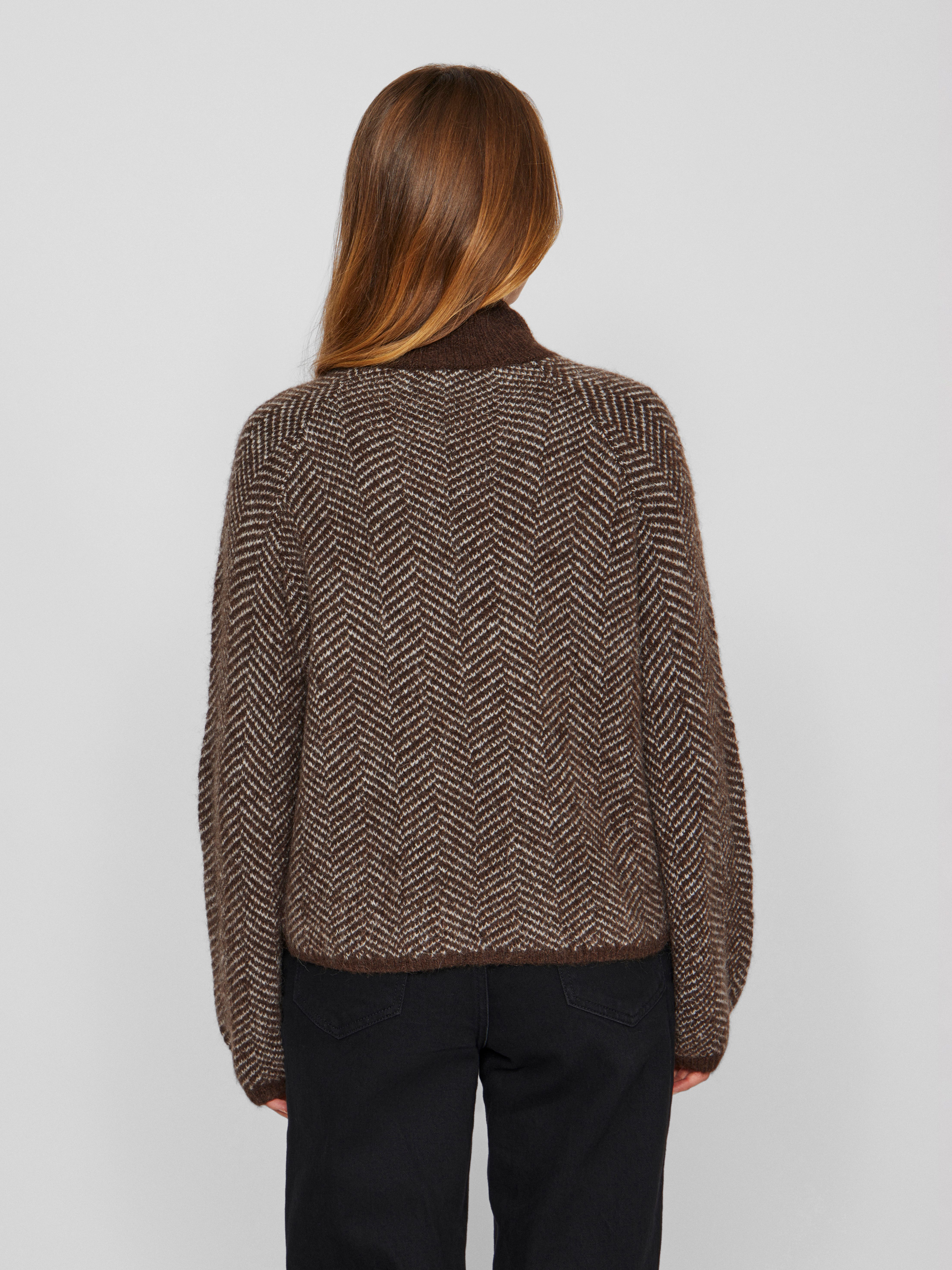 Vila Trui met staande kraag VILORY HIGH NECK L/S KNIT TOP - NOOS