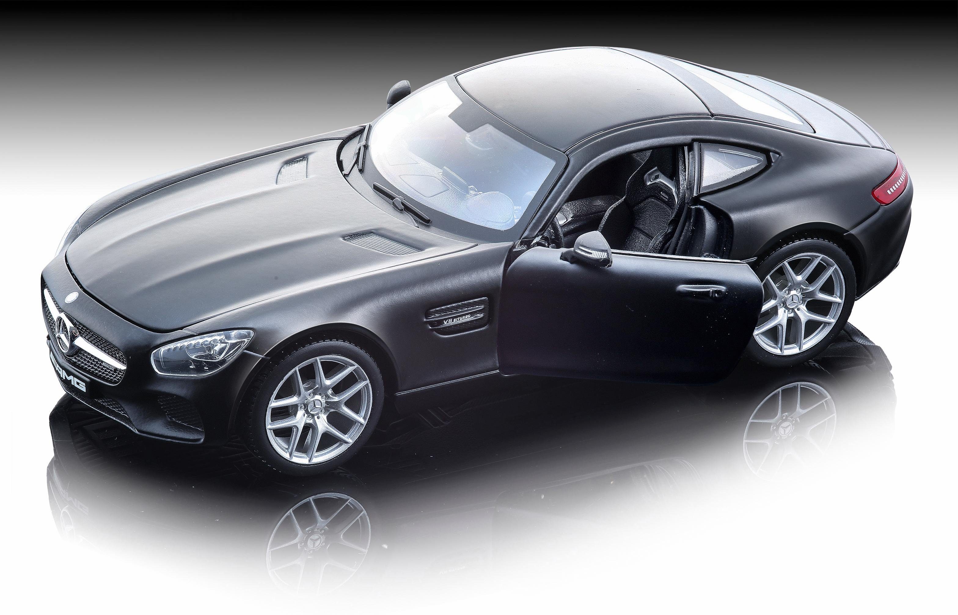 Maisto® Auto op schaal Dull Black Collection, Mercedes AMG GT, 1:24, zwart