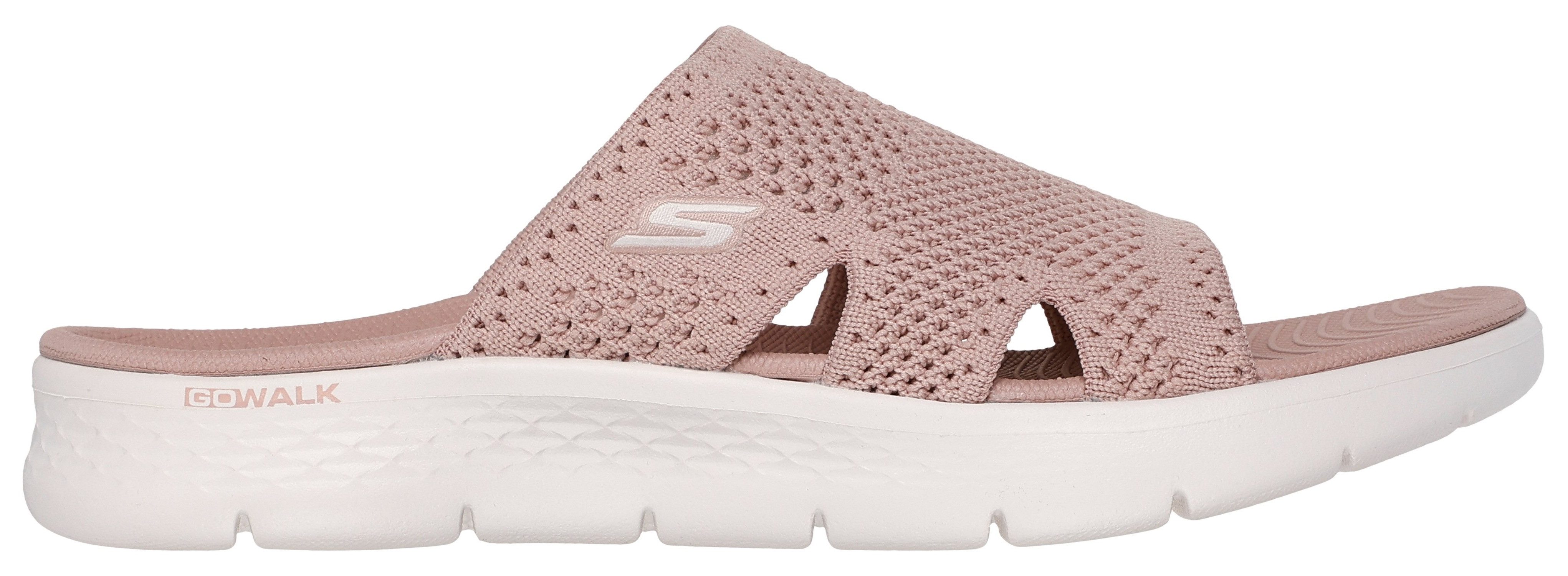 Skechers Slippers GO WALK FLEX SANDAL-ELATION sleehak, zomerschoen, slippers met goga mat voetbed