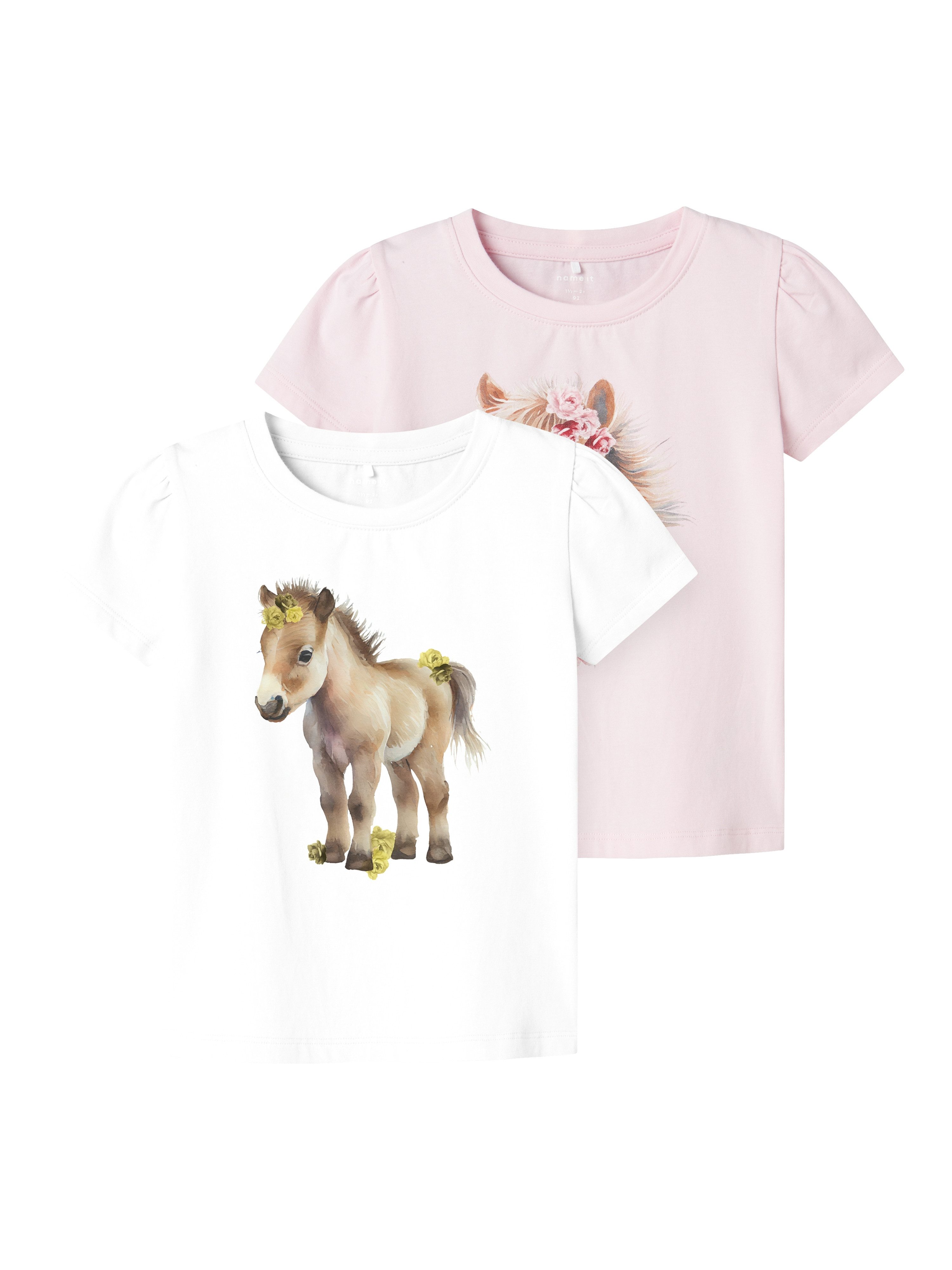 Name It Shirt met korte mouwen NMFHANI SS TOP 2P (set, 2-delig)