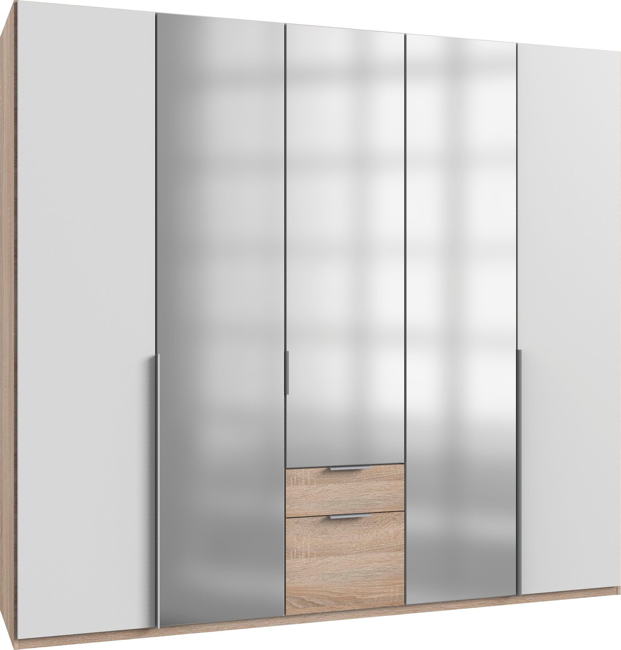 Wimex Kledingkast New York met spiegeldeur kledingkasten maat 225 cm x 208 cm x 58 cm beige