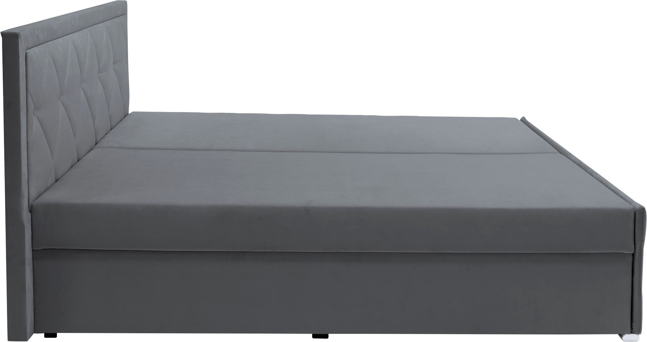 Leonique Boxspring Alfie, bestseller! Inclusief bedlade & topper Optioneel met knoopstiksels of strassstenen, H2, H3 en H4 verkrijgbaar